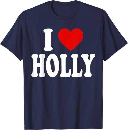 I Heart Love Holly T-Shirt - T-Shirt | Navy