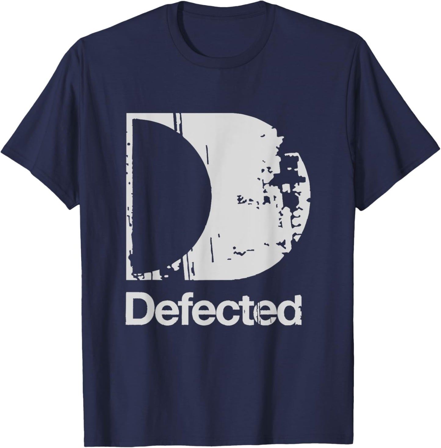 Defected Classic D Light Grey Print T-Shirt - T-Shirt | Navy