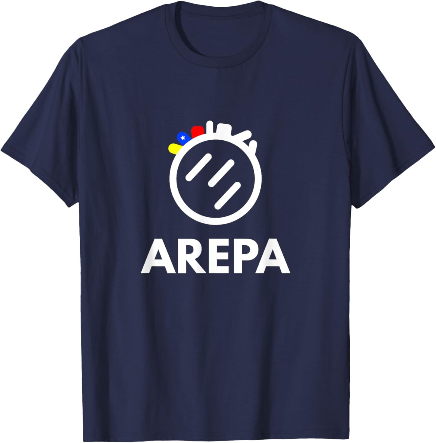 Venezuelan Arepa Tricolor Venezuela Novelty Art T-Shirt - T-Shirt | Navy