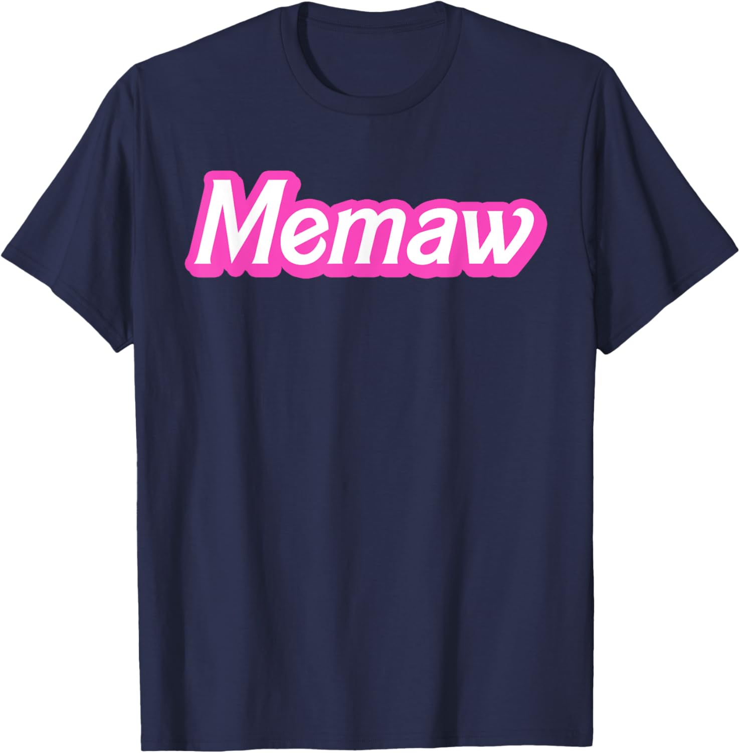 Retro Memaw Pink , Spooky Halloween Grandma T-Shirt - T-Shirt | Navy