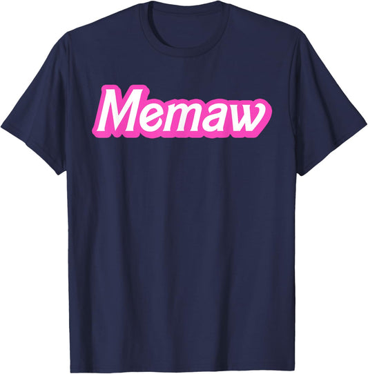 Retro Memaw Pink , Spooky Halloween Grandma T-Shirt - T-Shirt | Navy