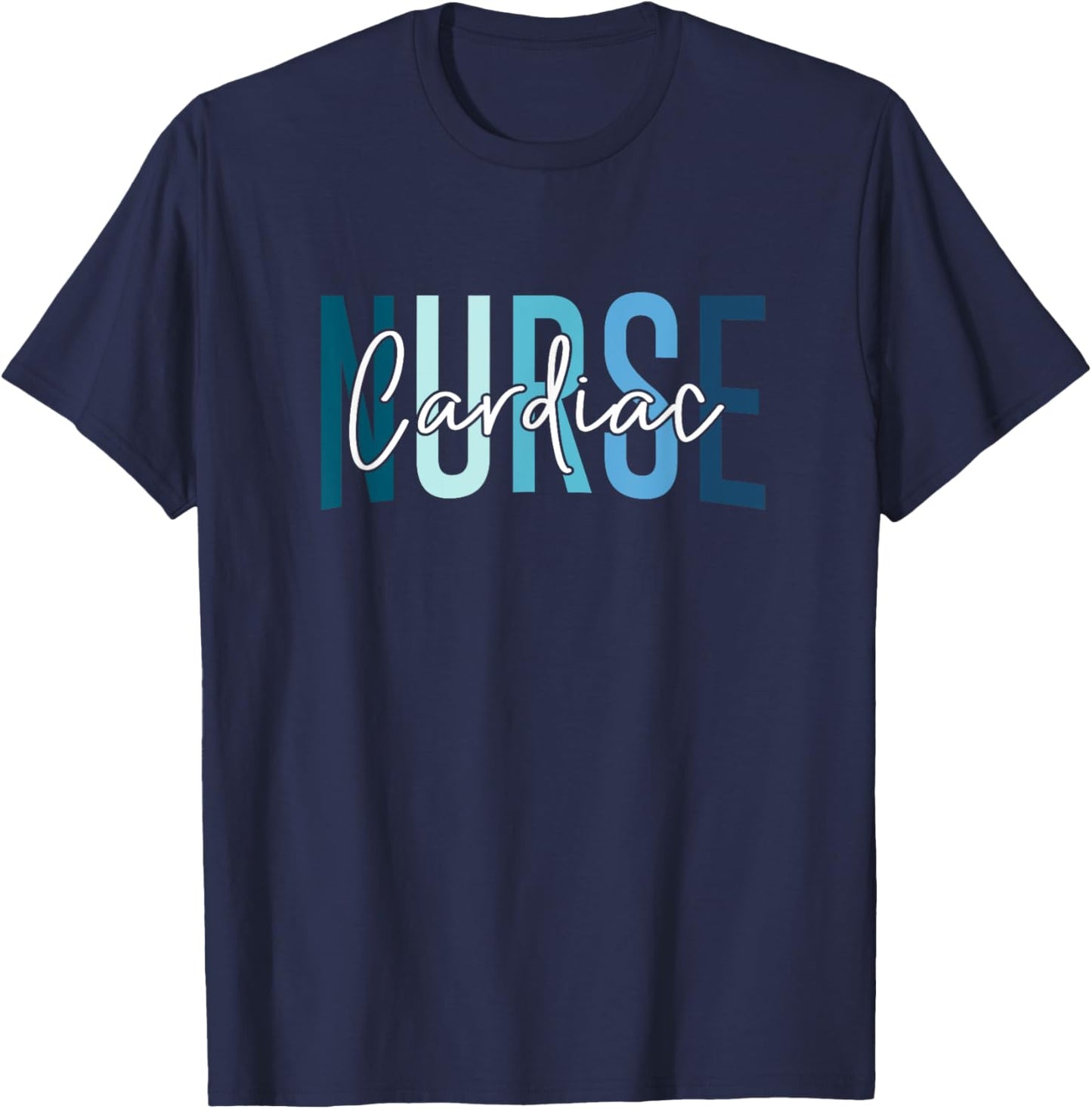 Funny Cardiac Nurse Cicu Cvicu Cardiology Heart Healthcare T-Shirt - T-Shirt | Navy