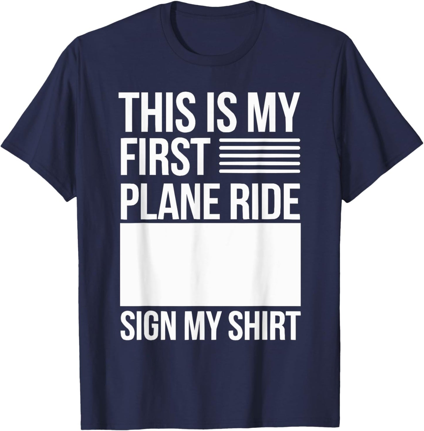 My First Plane Ride First Time Flyer Travel Airplane T-Shirt - T-Shirt | Navy