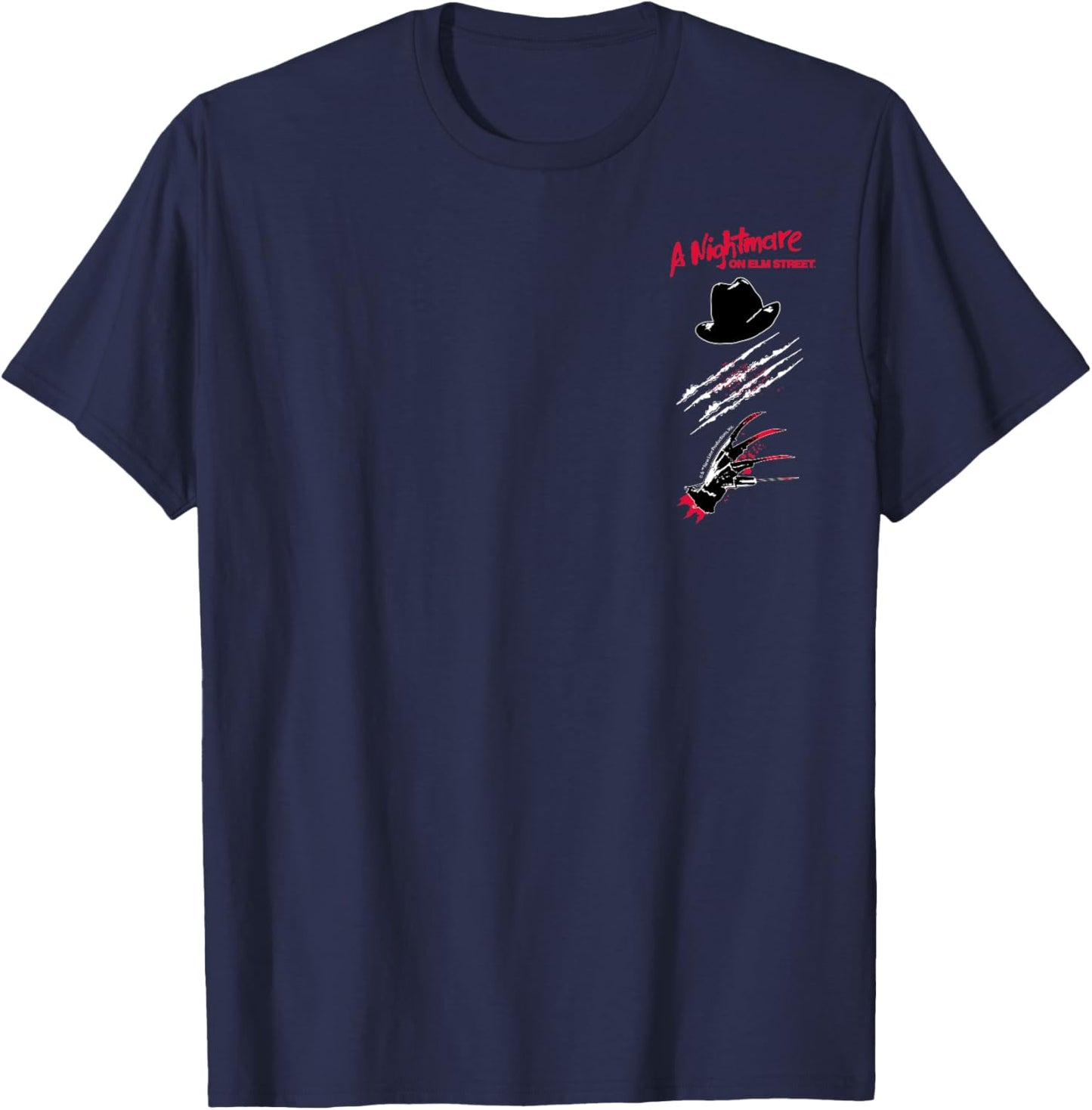 Nightmare on Elm Street Films - Freddy Krueger Hat and Glove T-Shirt - T-Shirt | Navy