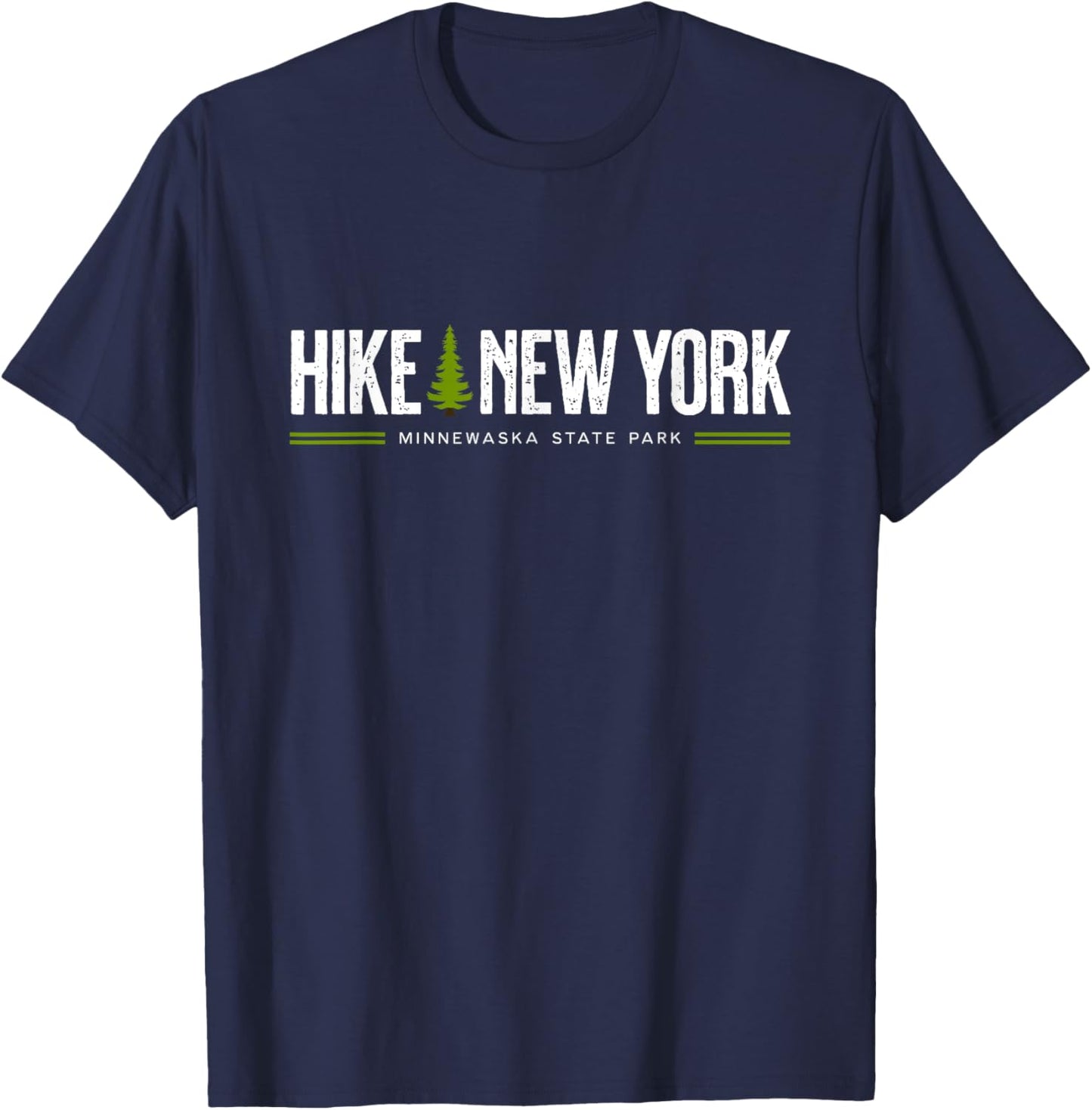 New York Minnewaska State Park Hike Tree Retro Graphic T-Shirt - T-Shirt | Navy
