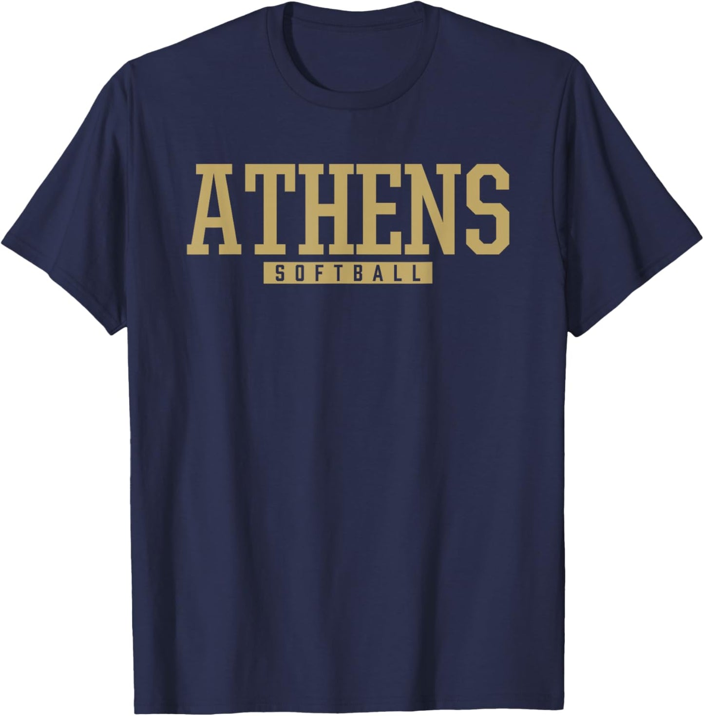 Athens High School Softball T-Shirt - T-Shirt | Navy
