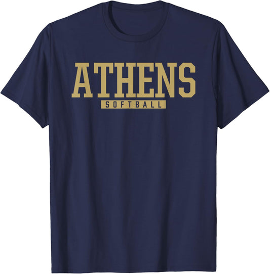 Athens High School Softball T-Shirt - T-Shirt | Navy