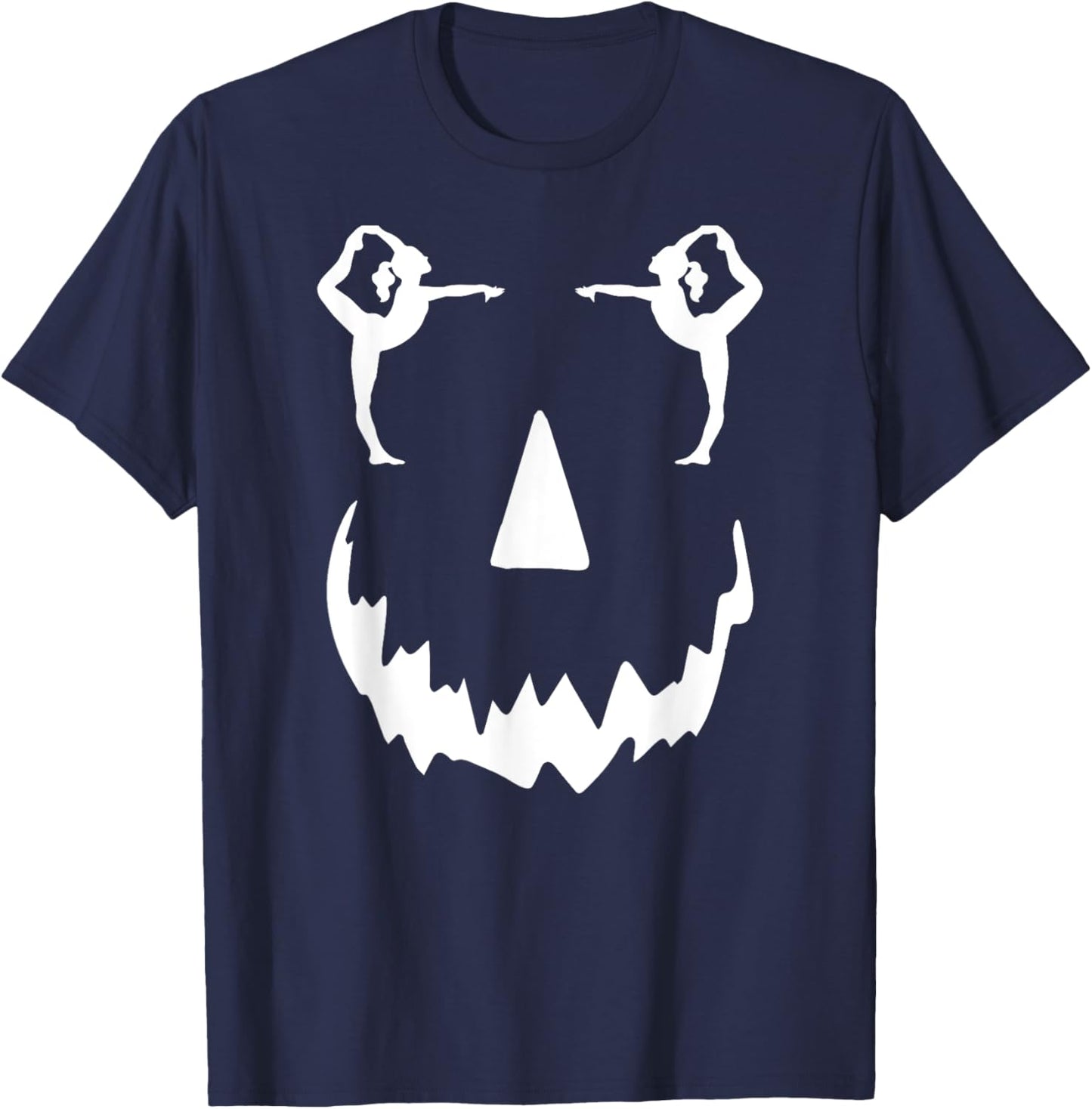 funny Gymnastics pumpkin Gymnastics halloween T-Shirt - T-Shirt | Navy