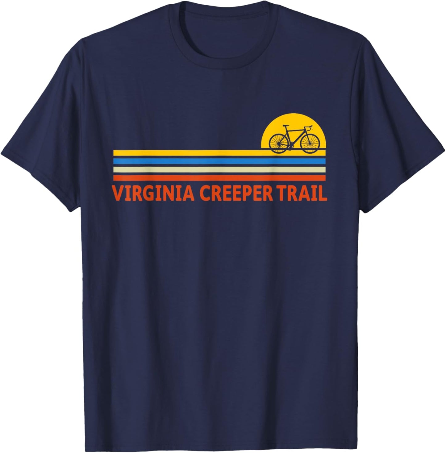 Virginia Creeper Trail Outdoor Adventure Nature Hike T-Shirt - T-Shirt | Navy