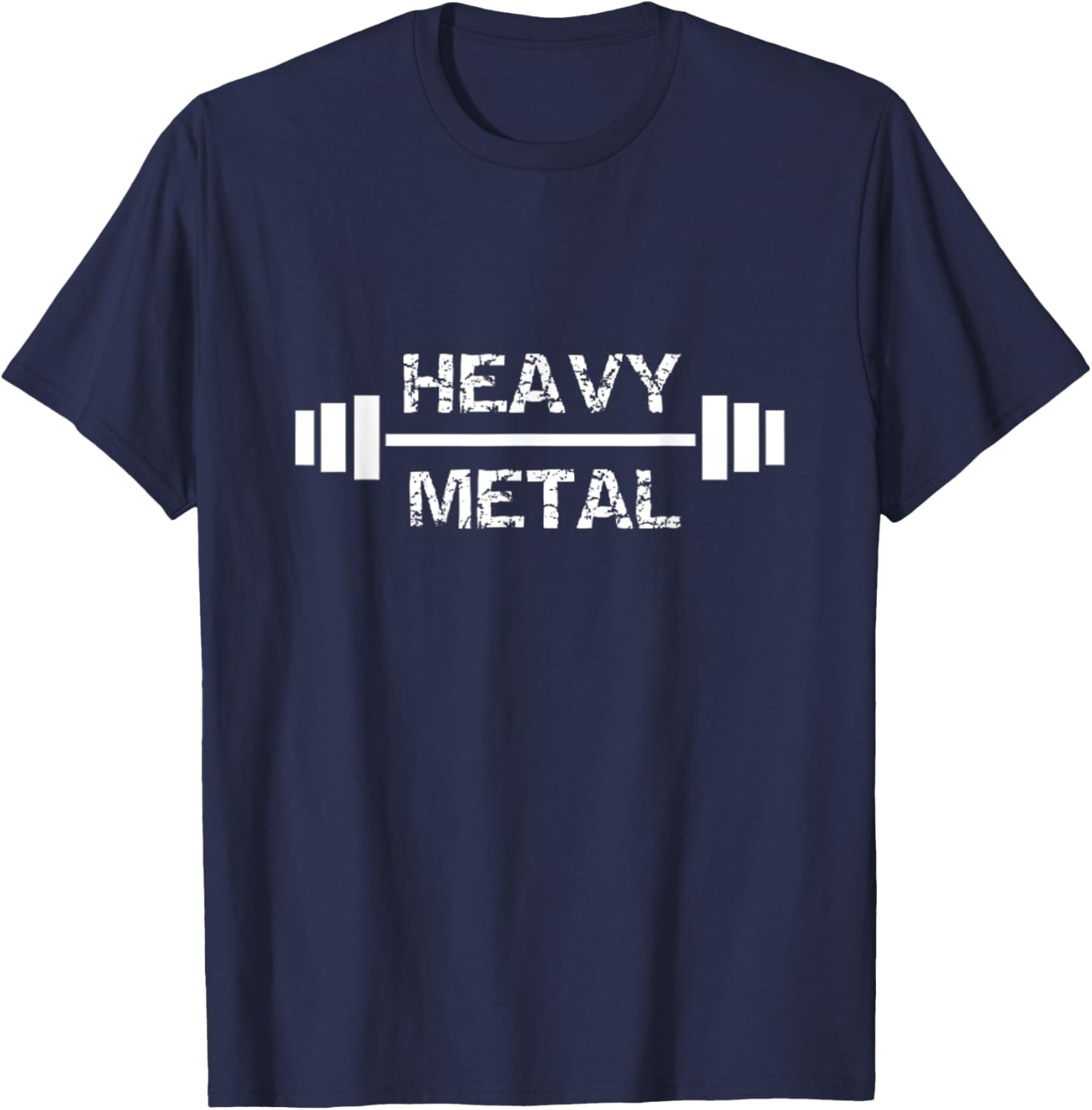 Heavy Metal Gym Fitness Bodybuilding Weightlifting T-Shirt - T-Shirt | Navy