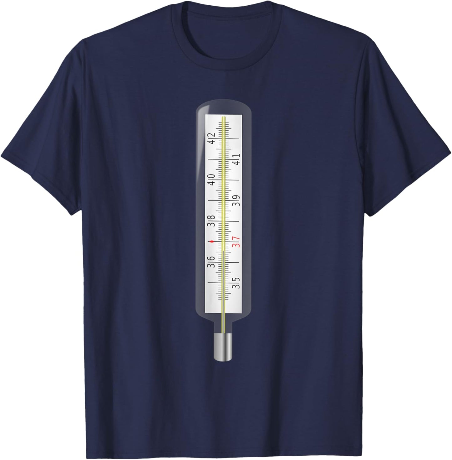 Clinical Thermometer Funny Dress Up Cosplay Halloween Prop T-Shirt - T-Shirt | Navy
