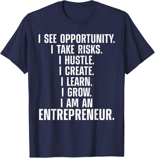 Cool Entrepreneur Art Women Young New Business Owner T-Shirt - T-Shirt | Navy