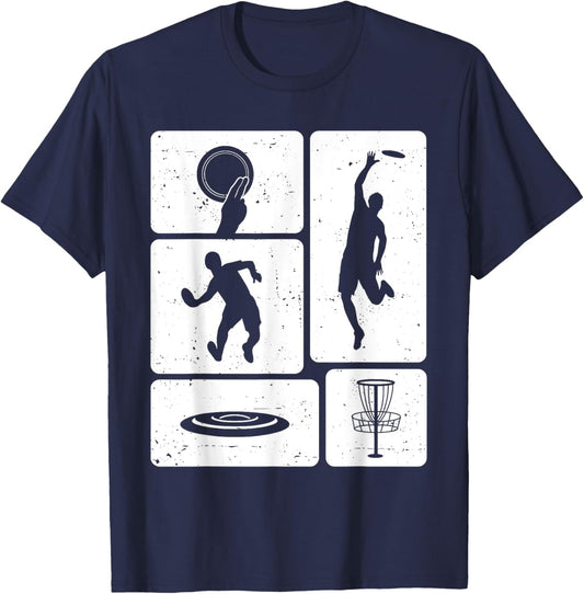 Funny Disc Golf Player Cool Flying Disk Sports Enthusiast T-Shirt - T-Shirt | Navy