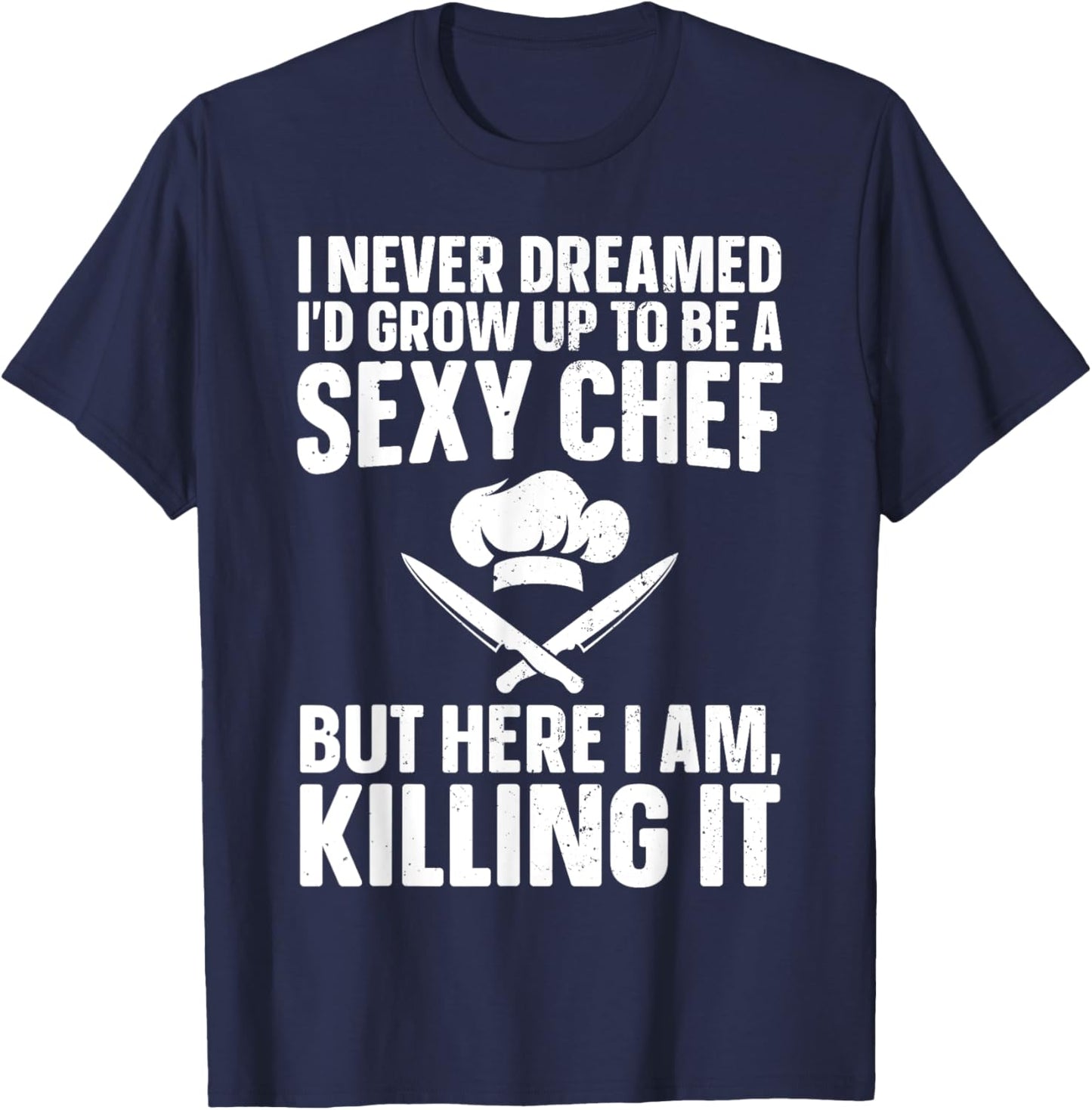 Funny Chef Design Women Cooking Culinary Cook Chef T-Shirt - T-Shirt | Navy