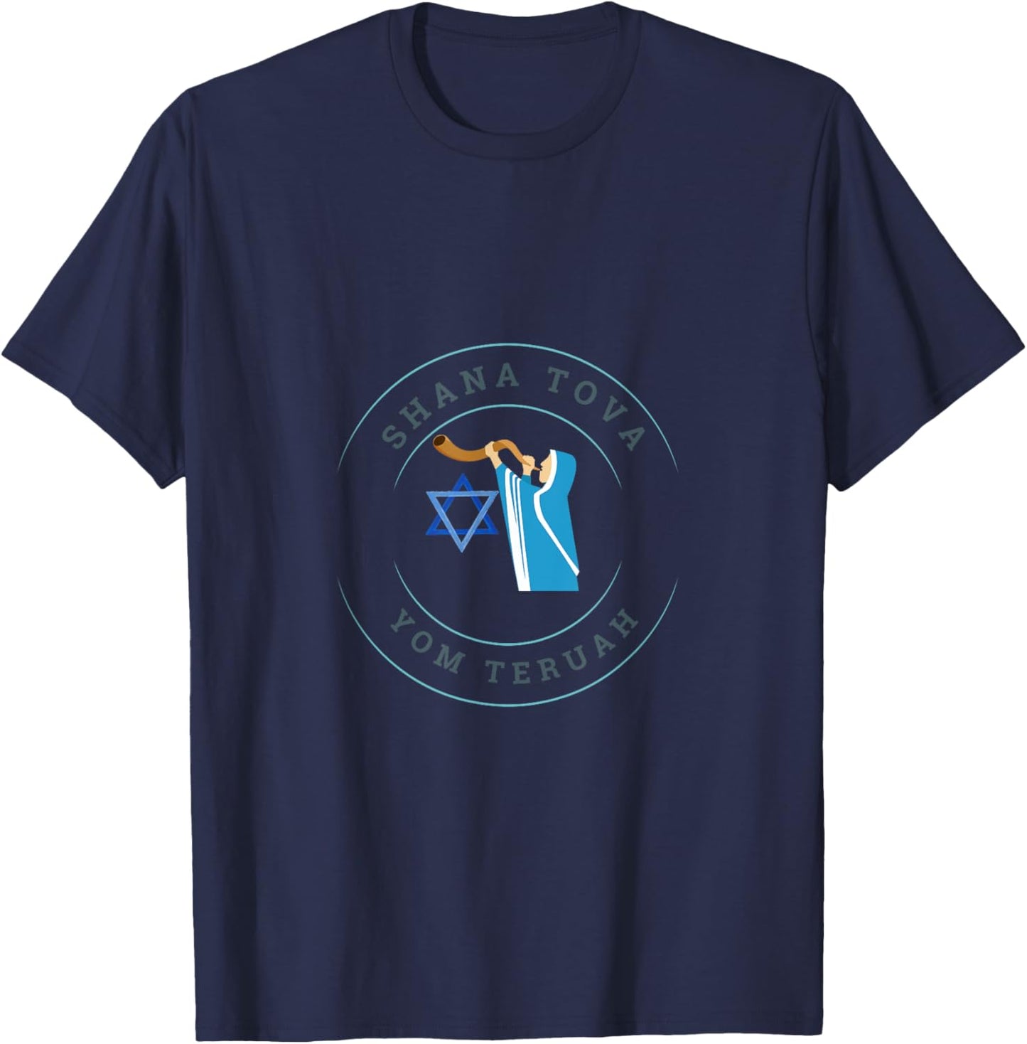 Shana Tova Yom Teruah T-Shirt - T-Shirt | Navy