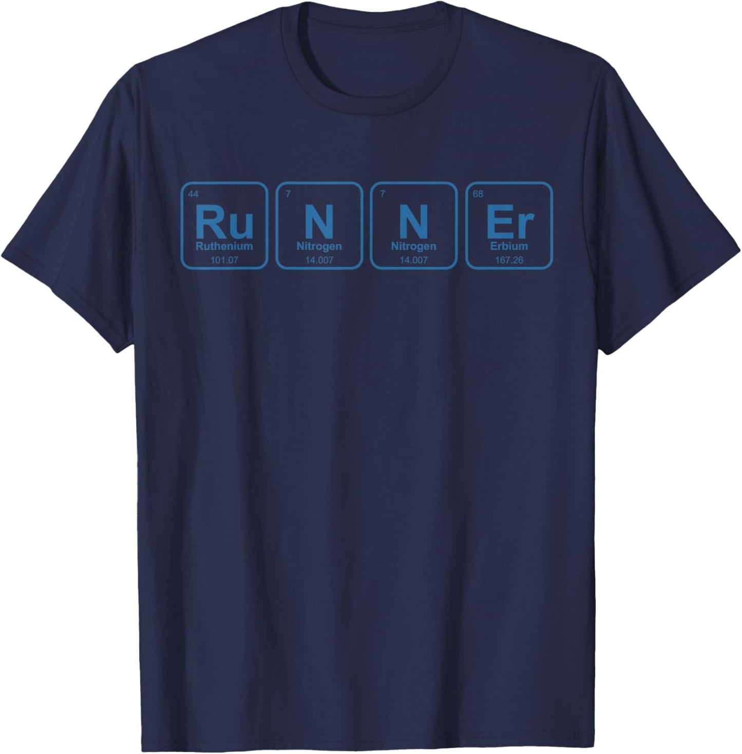 Runner Periodic Table Funny Running Marathon Lovers Outfit T-Shirt - T-Shirt | Navy