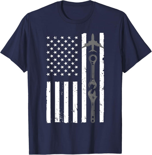 Cool Aircraft Mechanic Art Women Aircraft Technician T-Shirt - T-Shirt | Navy