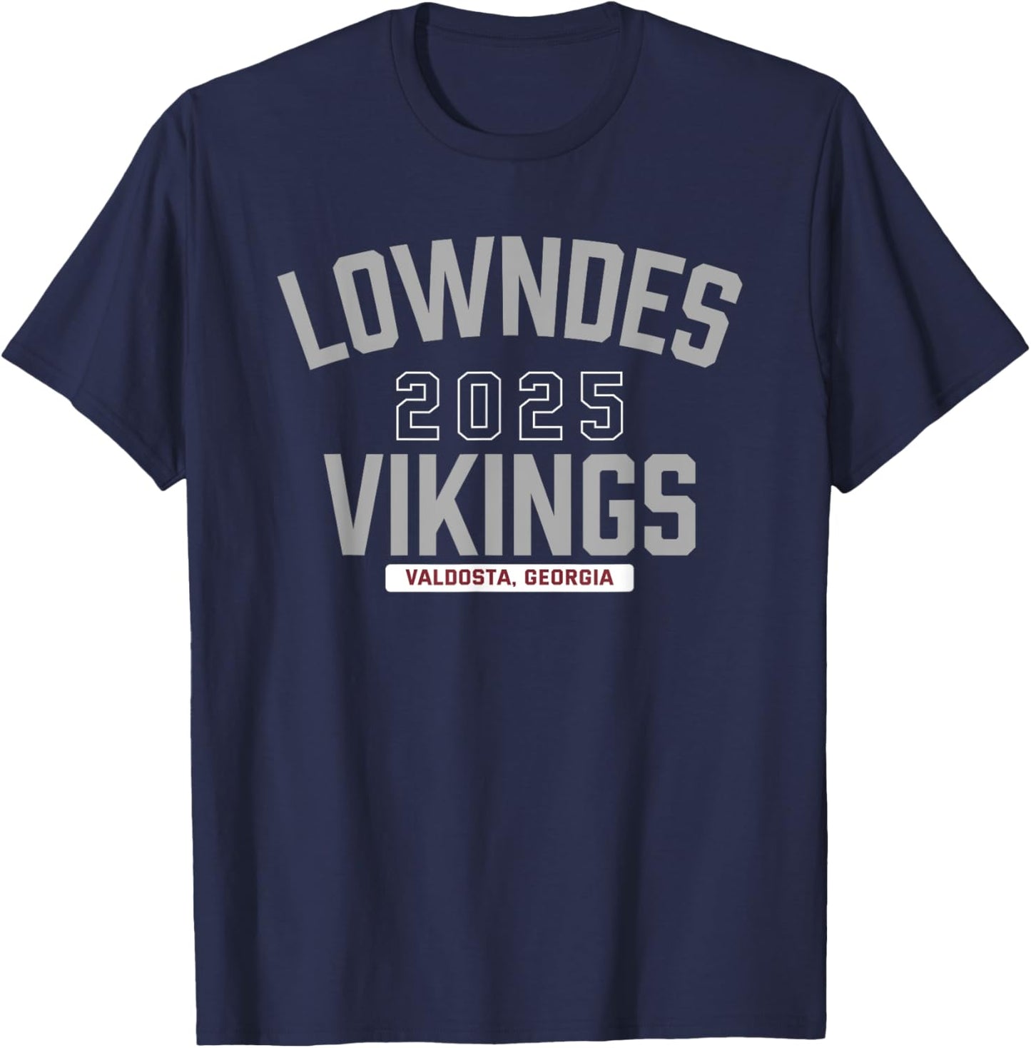 Lowndes Vikings Valdosta, Georgia 2025 T-Shirt - T-Shirt | Navy