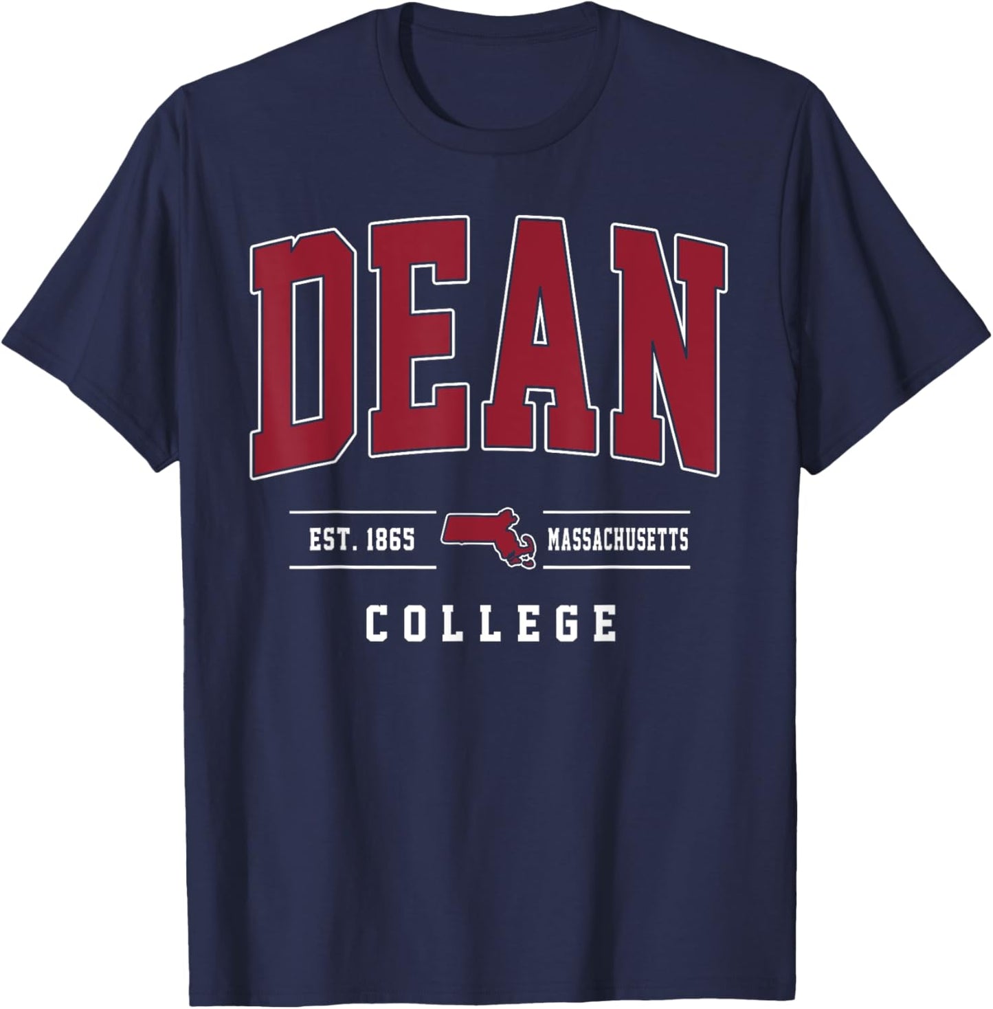 Dean College Arch Vintage Design Men Women T-Shirt - T-Shirt | Navy