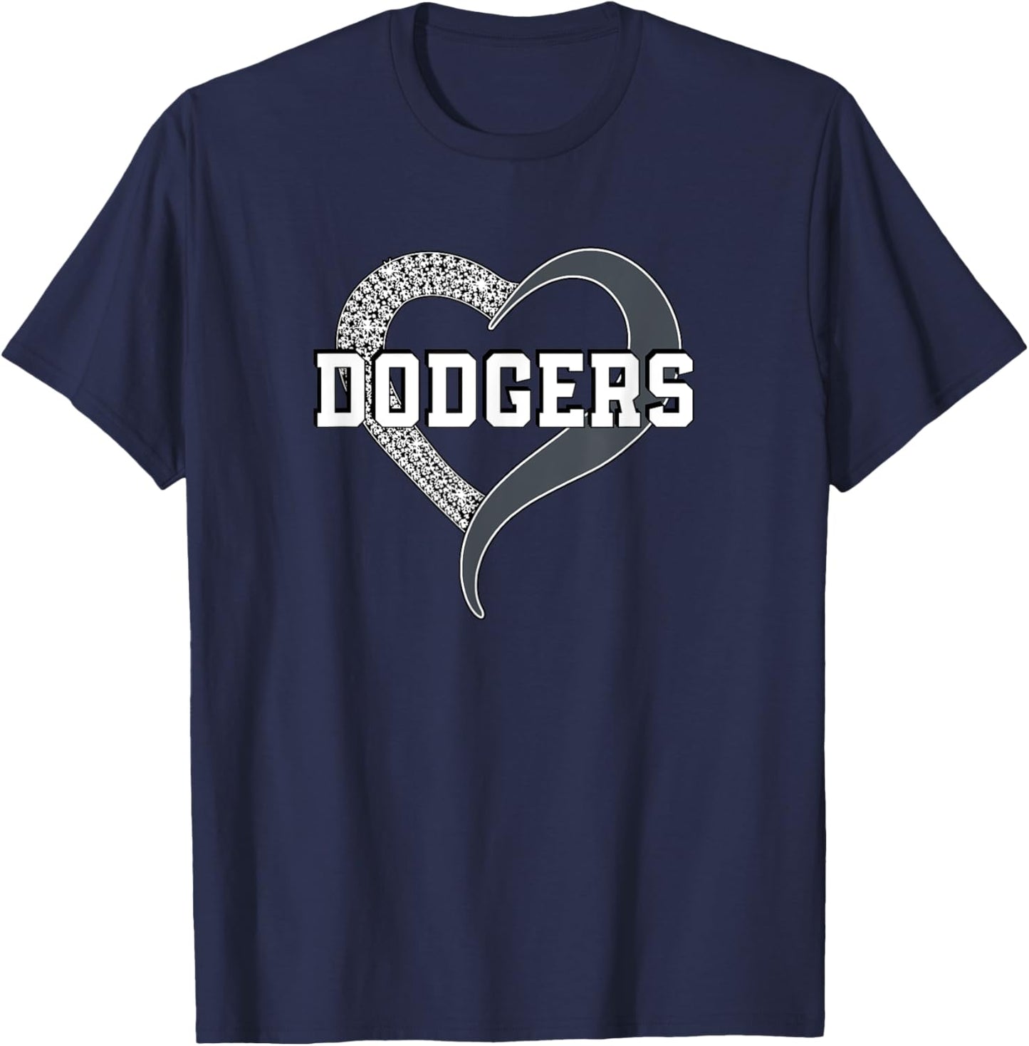 Dodgers Madison Diamond Heart HS T-Shirt - T-Shirt | Navy