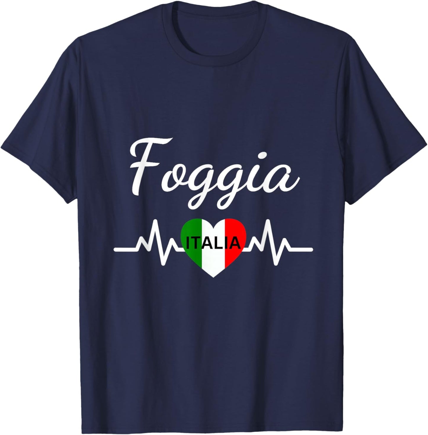 Foggia Italy Flag Italia Souvenir Matching Italian T-Shirt - T-Shirt | Navy