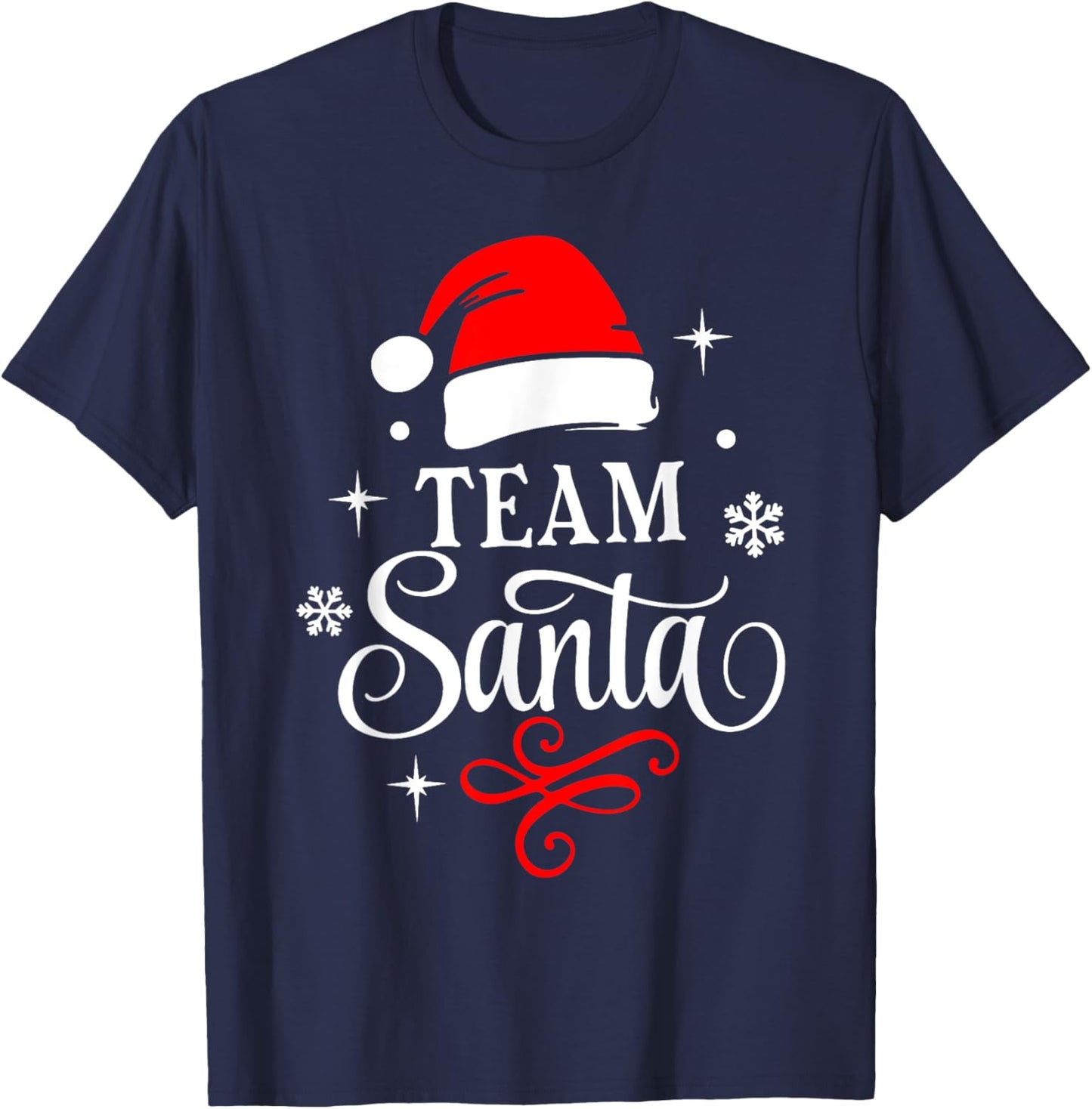 Team Santa Christmas Squad Family Matching Pajamas Boys Men T-Shirt - T-Shirt | Navy