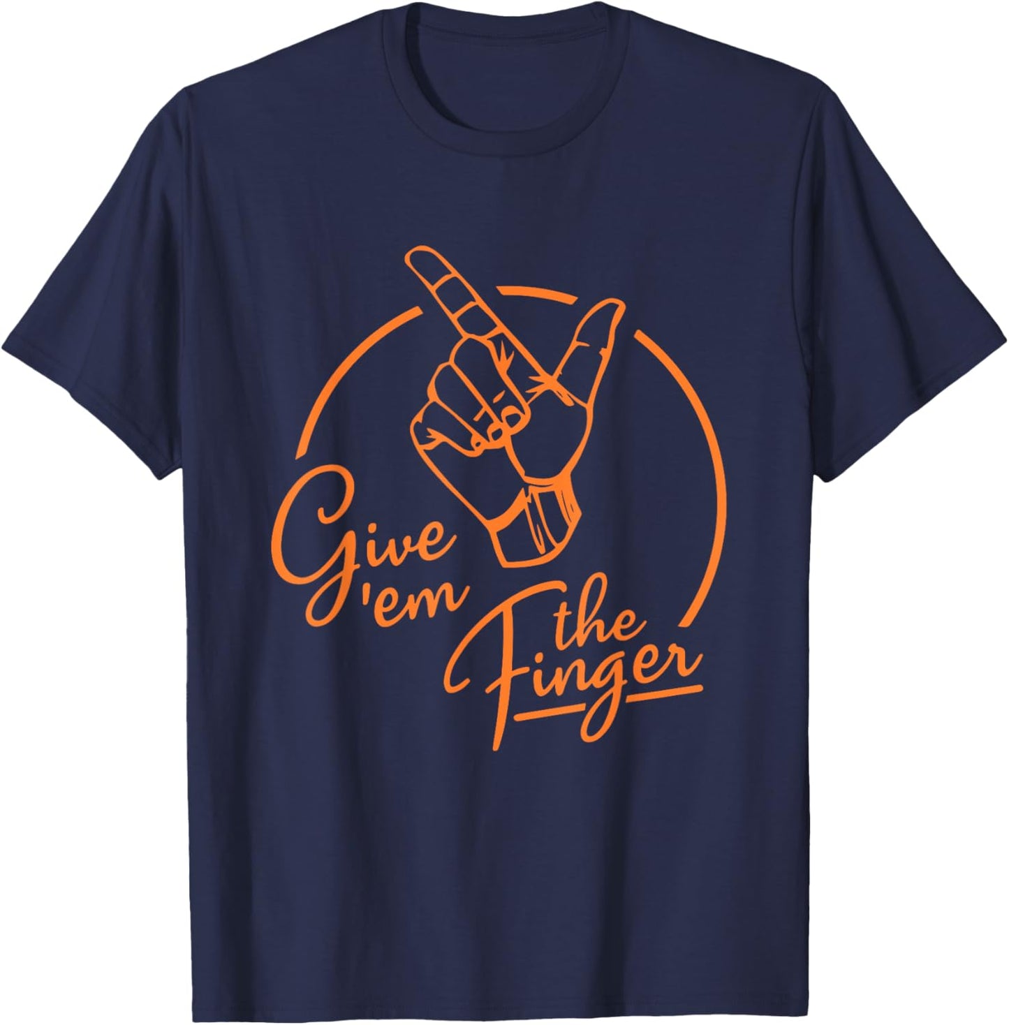 Give 'Em the Finger Apparel T-Shirt - T-Shirt | Navy