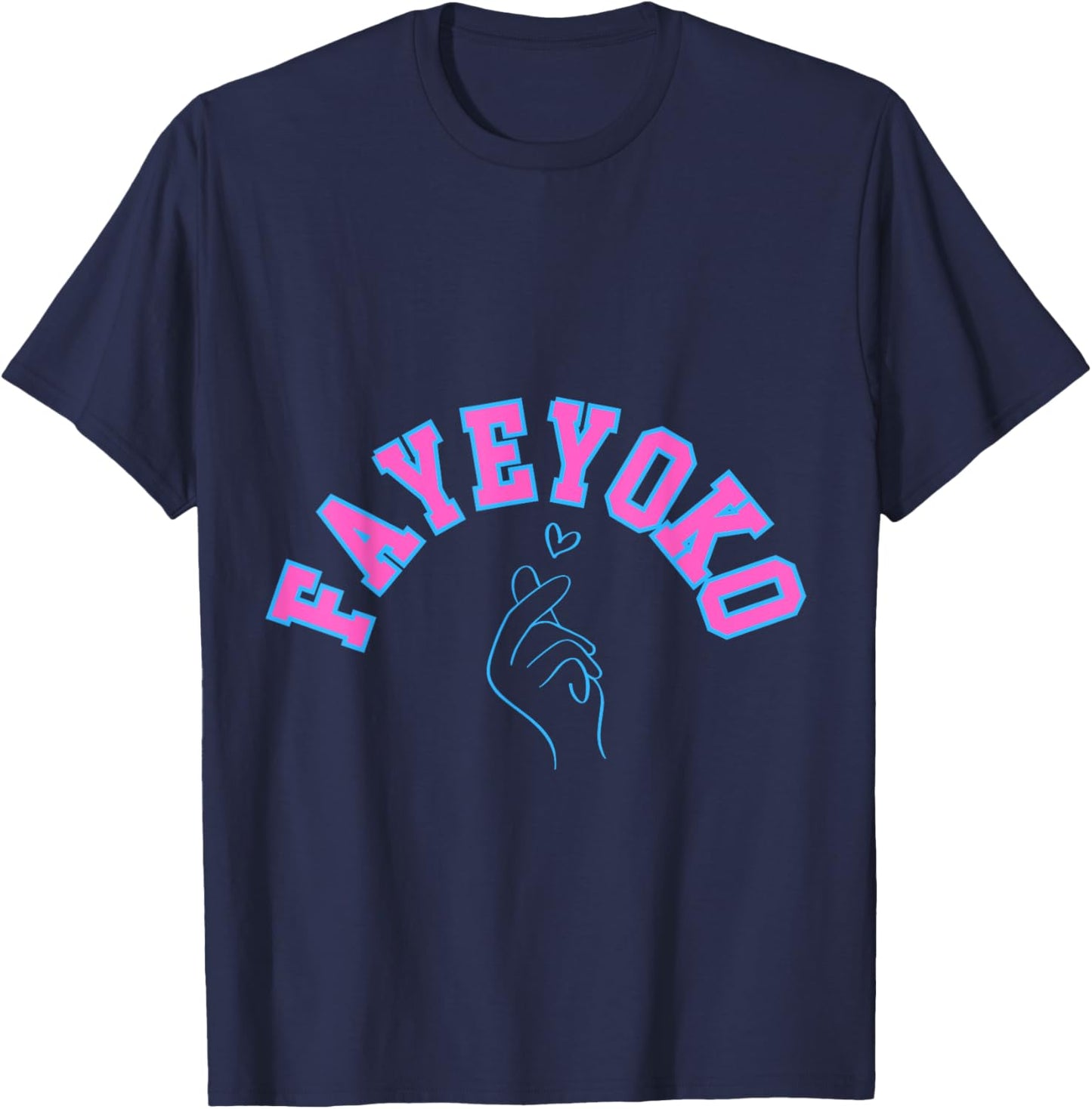 FayeYoko GL Series Finger Heart T-Shirt - T-Shirt | Navy