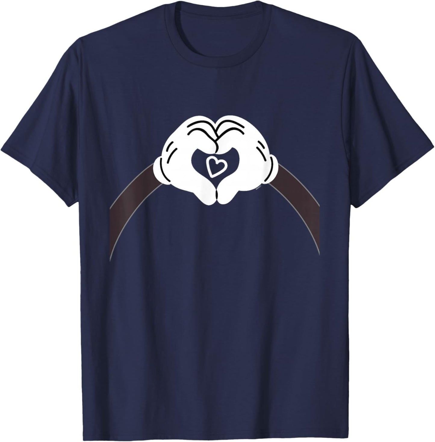 Disney Valentine's Day Mickey Mouse Making Hand Heart T-Shirt - T-Shirt | Navy