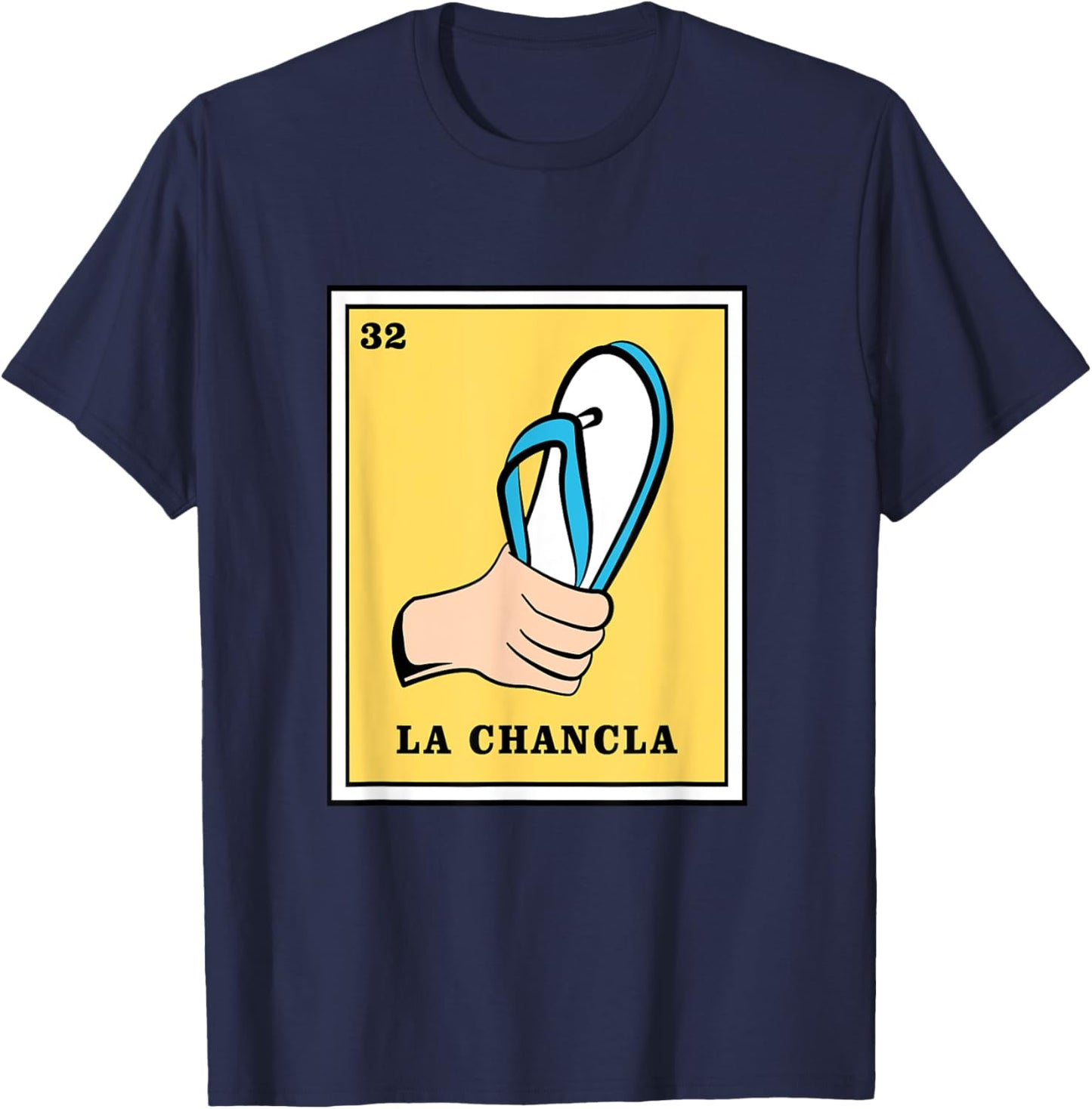 Funny Mexican Bingo La Chancla T-Shirt - T-Shirt | Navy