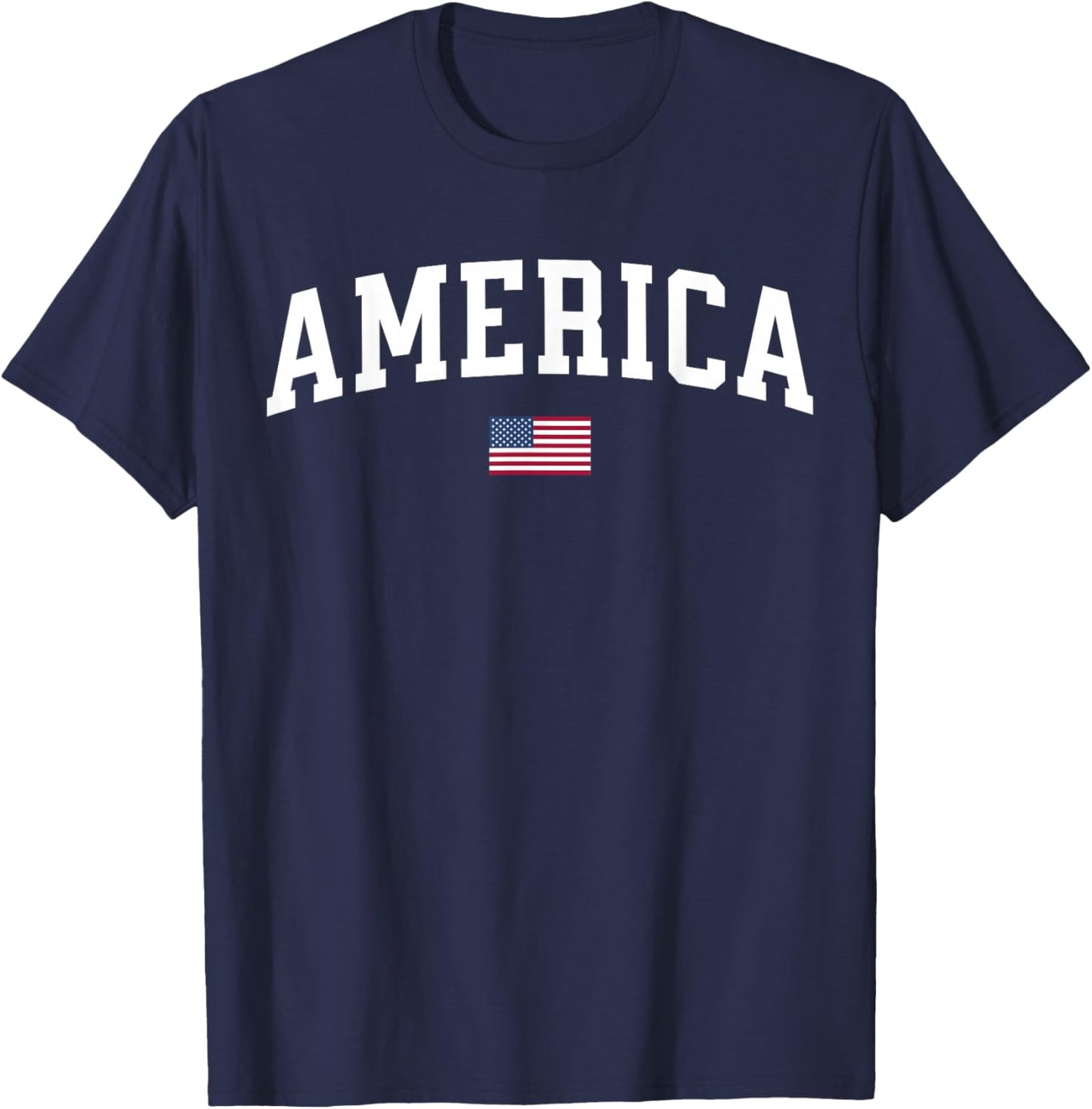 America USA Women Men Kids American Flag July 4th Patriotic T-Shirt - T-Shirt | Navy