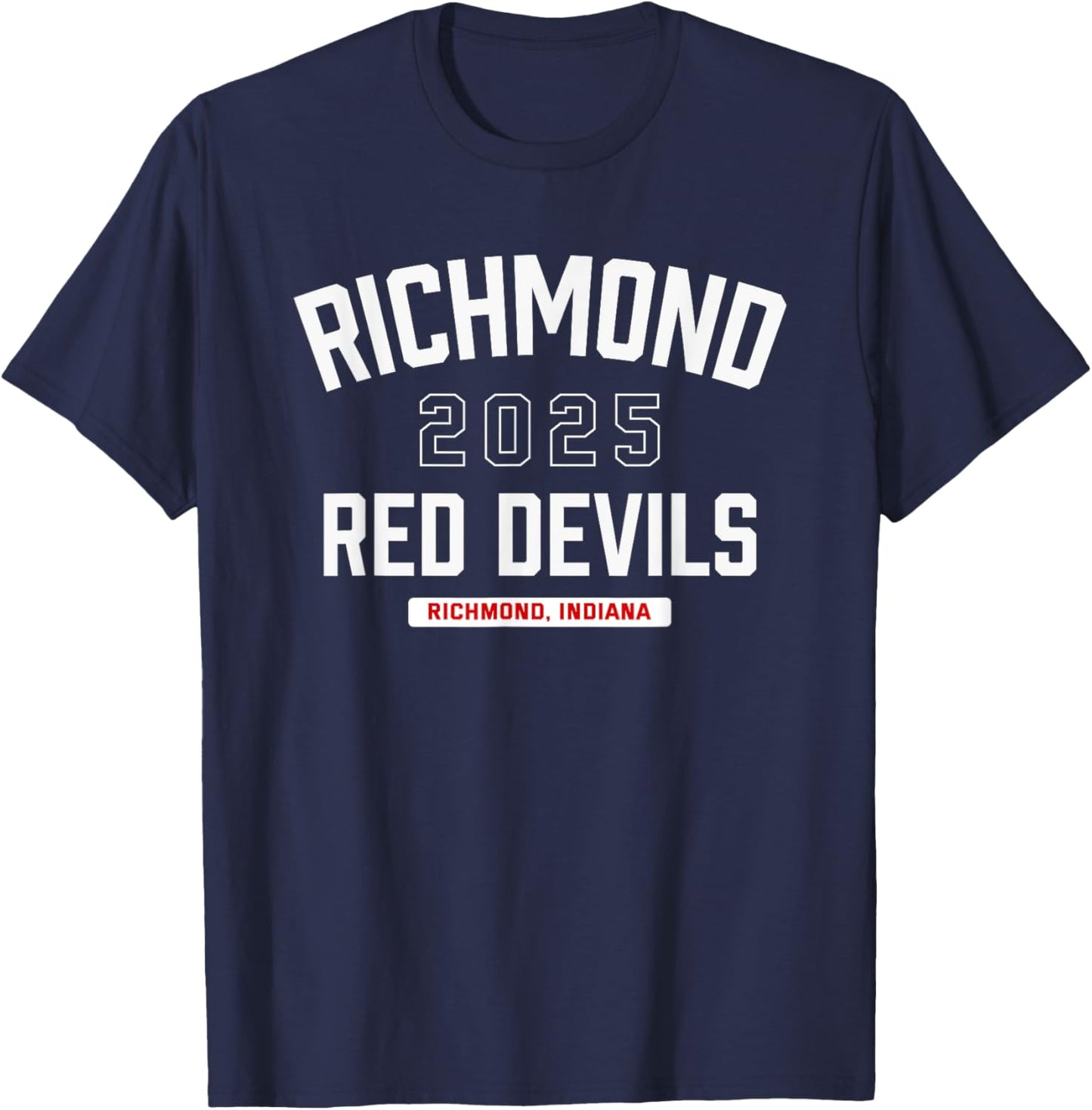 Richmond Red Devils Richmond, Indiana 2025 T-Shirt - T-Shirt | Navy