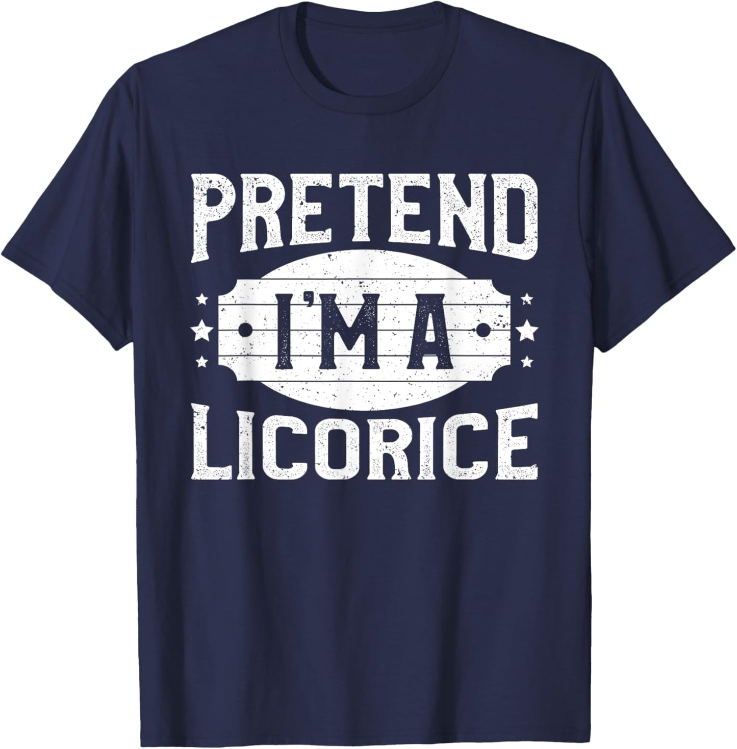 Pretend I'm A Licorice Matching Costume Lazy Halloween Party T-Shirt - T-Shirt | Navy