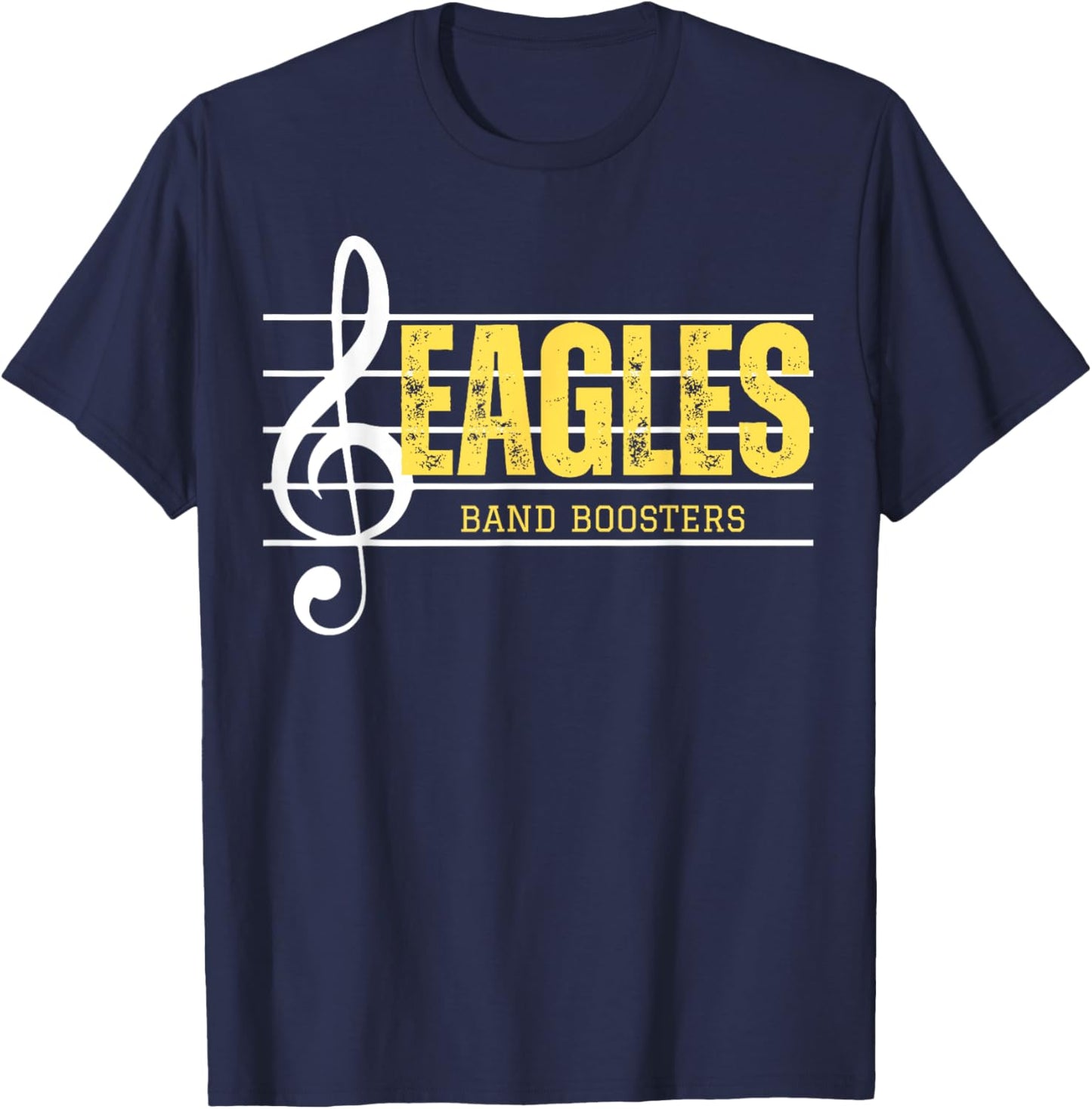 Eagles with Music Staff T-Shirt - T-Shirt | Navy