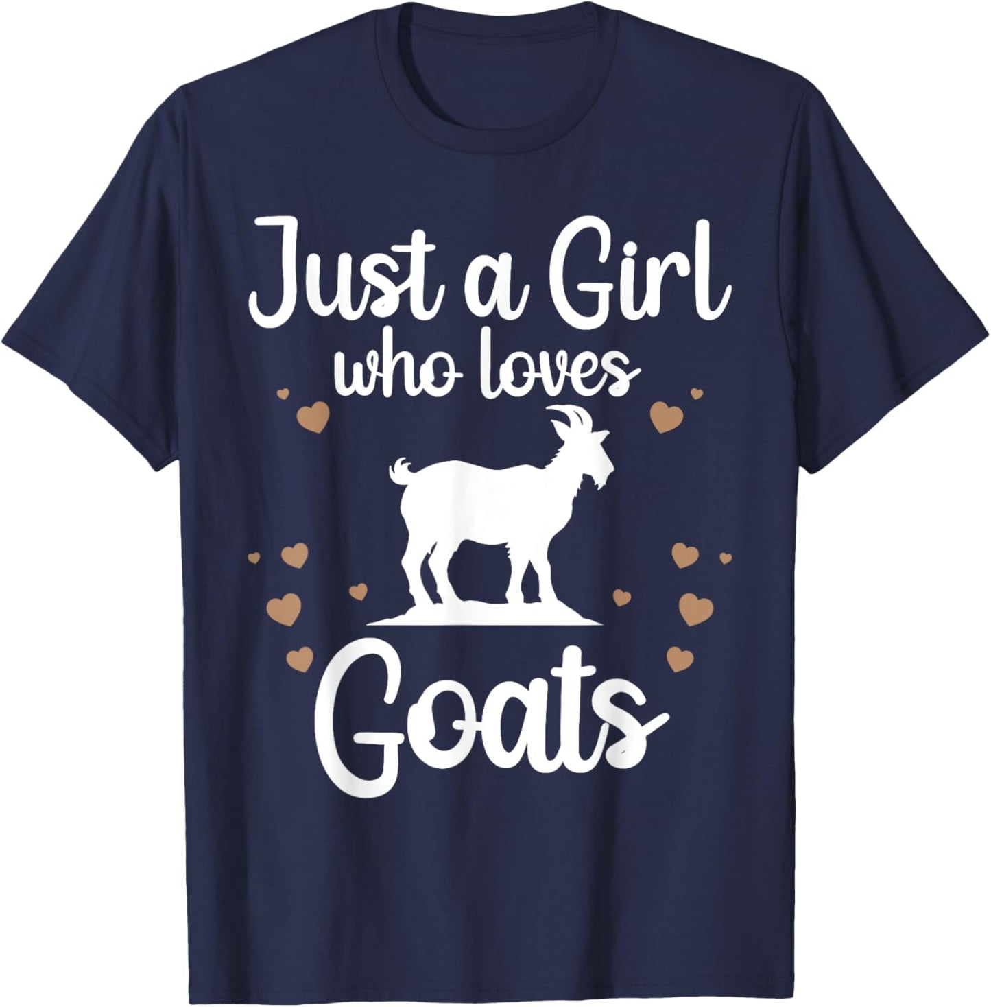 Funny Goat Design For Girls Women Youth Teen Kids Goat Lover T-Shirt - T-Shirt | Navy