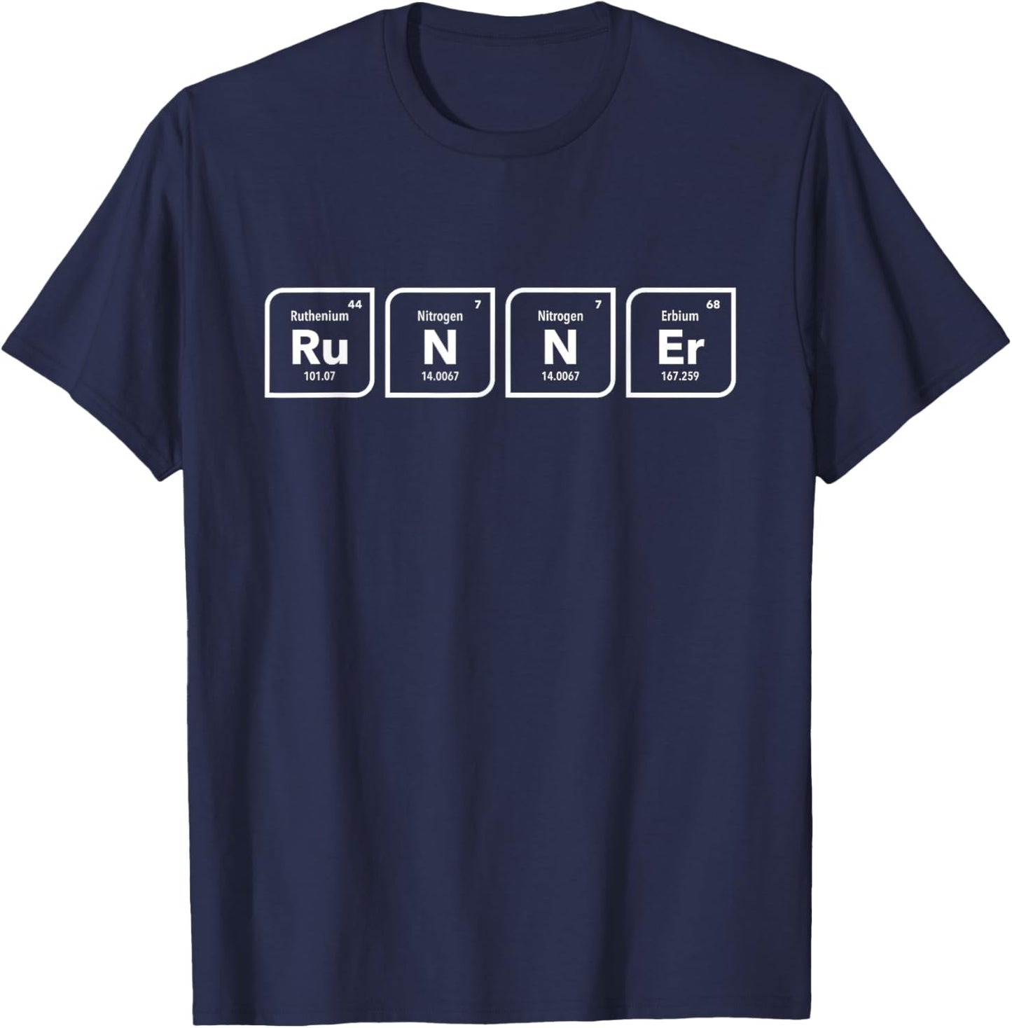 Runner Periodic Table Funny Running Marathon Lovers Outfit T-Shirt - T-Shirt | Navy