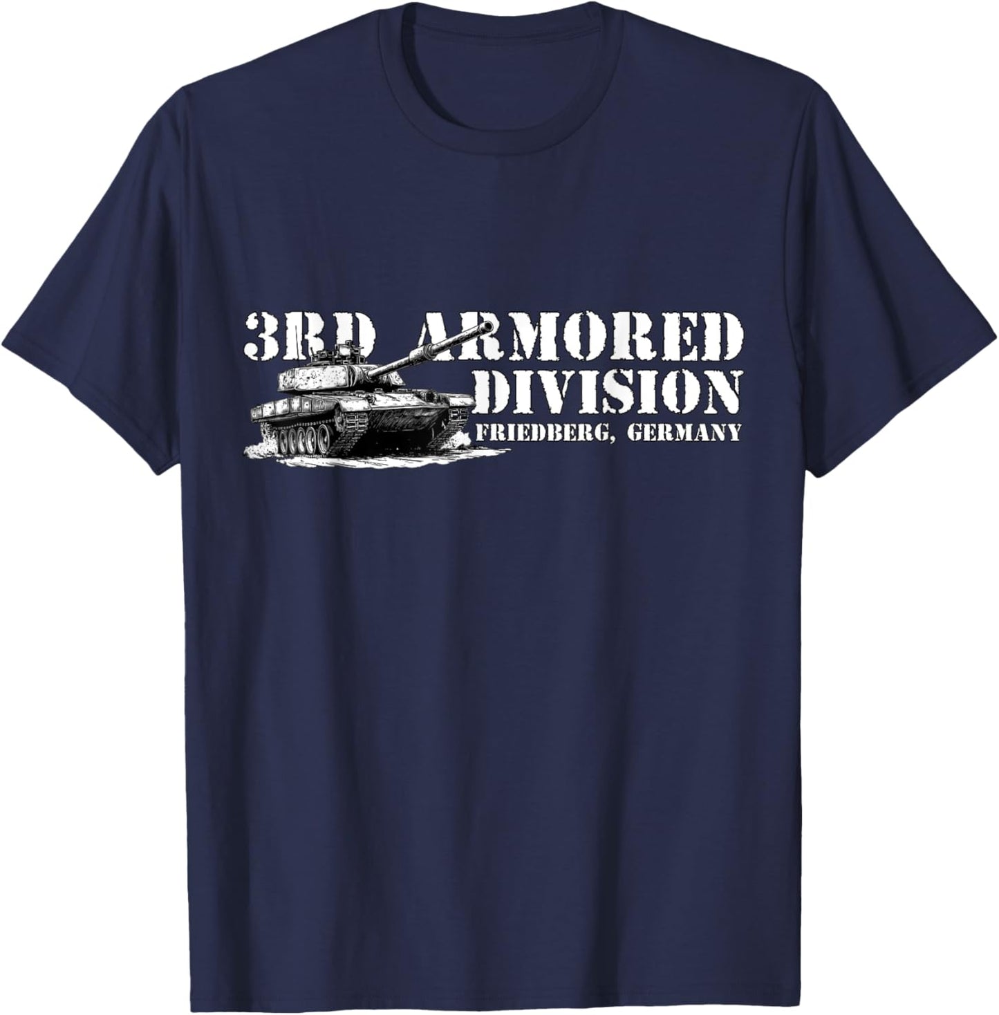 3d Armored Division Spearhead 3rd Armored Division Spearhead Friedberg Germany Retro Adults Kids Black Short Sleeve T-Shirt - T-Shirt | Navy