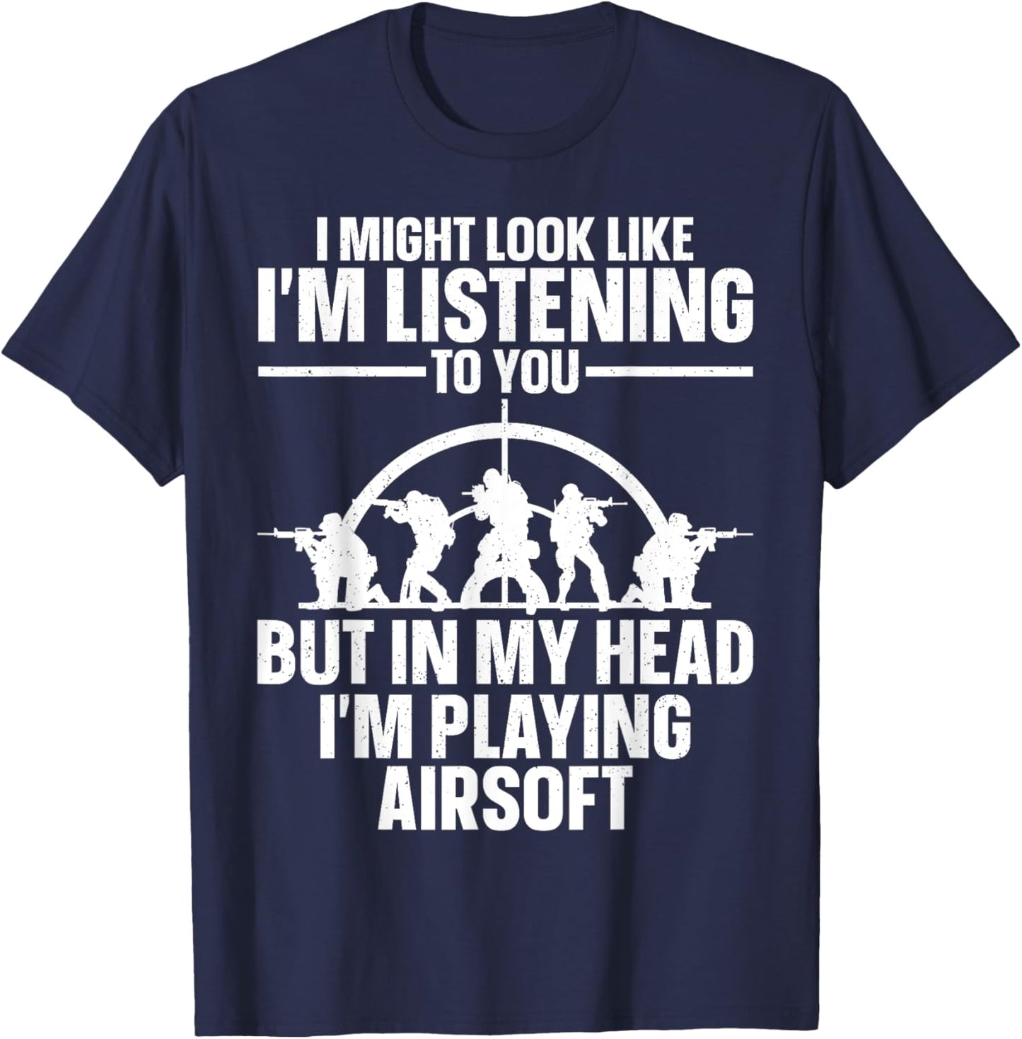 Funny Airsoft Art Women Kids Airsoft Lover Airsoft T-Shirt - T-Shirt | Navy