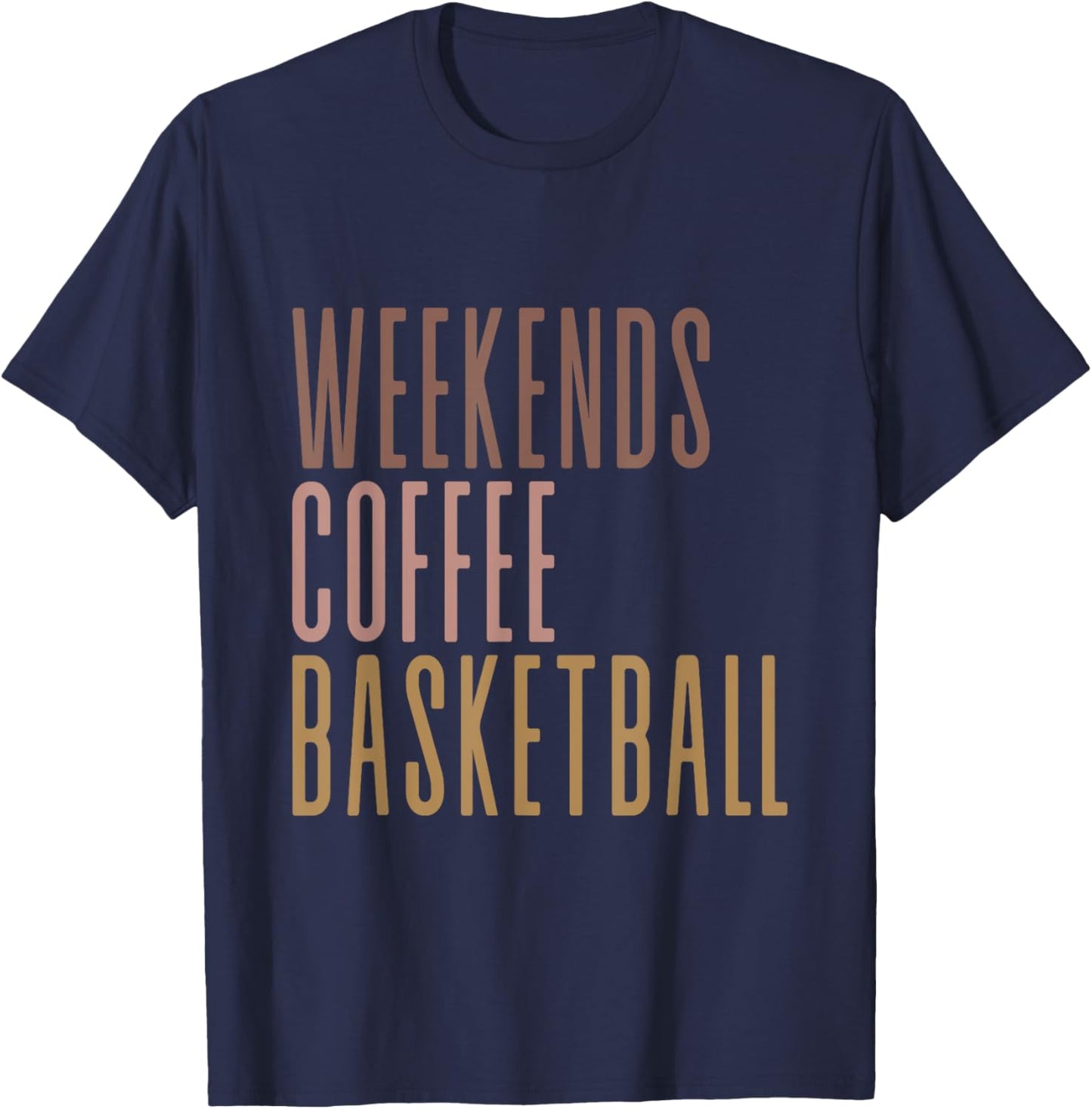 Weekends Coffee Basketball T-Shirt - T-Shirt | Navy