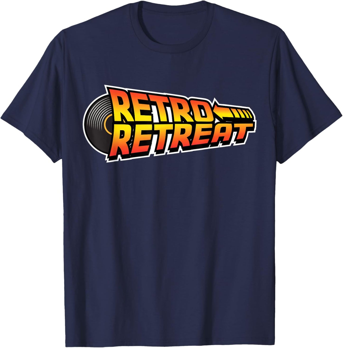 Retro Retreat – Trendy T-Shirt - T-Shirt | Navy