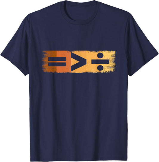 Equality Is Greater Than Division Black History Month Afro T-Shirt - T-Shirt | Navy