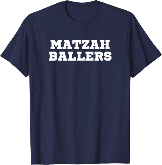Matzah Baller Funny Jewish Matzo Ball Basketball Team T-Shirt - T-Shirt | Navy