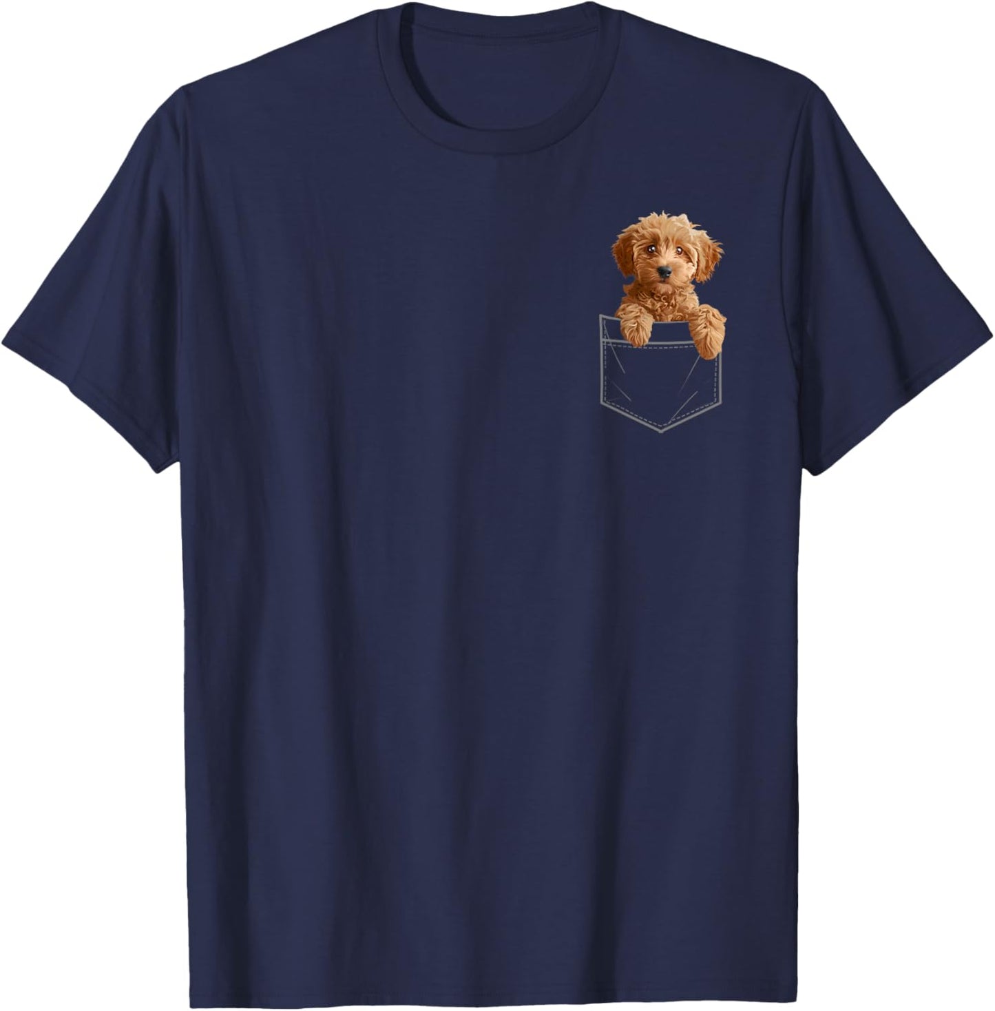 Cute Goldendoodle Design Women Golden Doodle Lover T-Shirt - T-Shirt | Navy