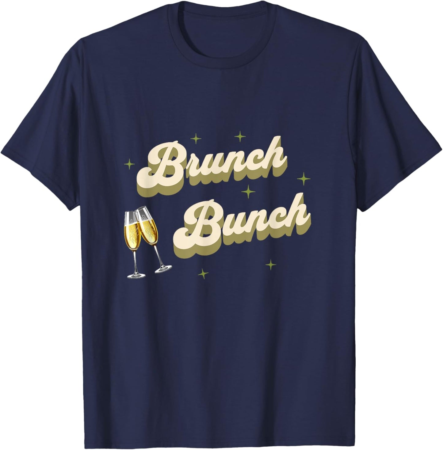 Brunch Bunch Funny Sunday Foodie Retro Group Besties T-Shirt - T-Shirt | Navy
