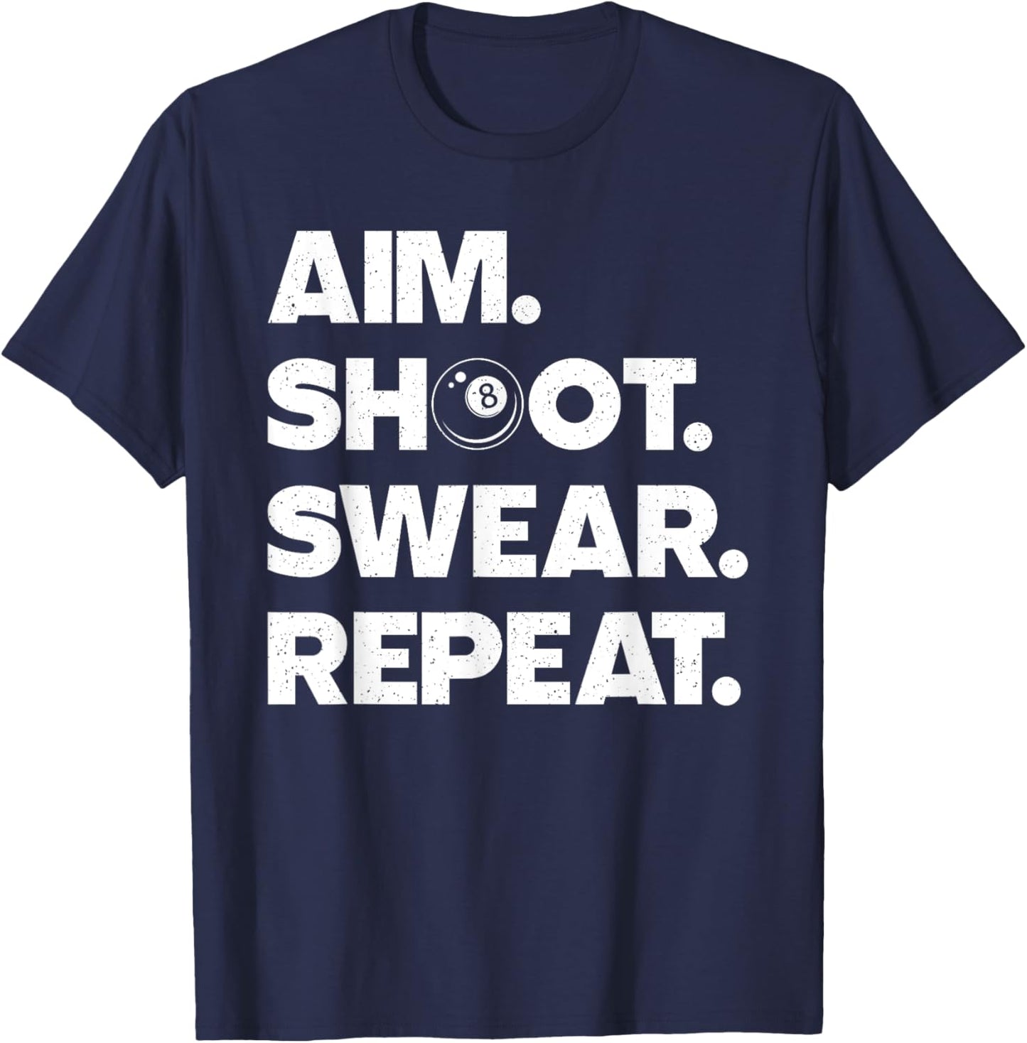 Funny Billiard Art Women Billiard Player Pool Lover T-Shirt - T-Shirt | Navy