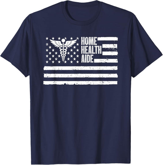 Home Health Aide Art Women HHA Care Home Health Aide T-Shirt - T-Shirt | Navy