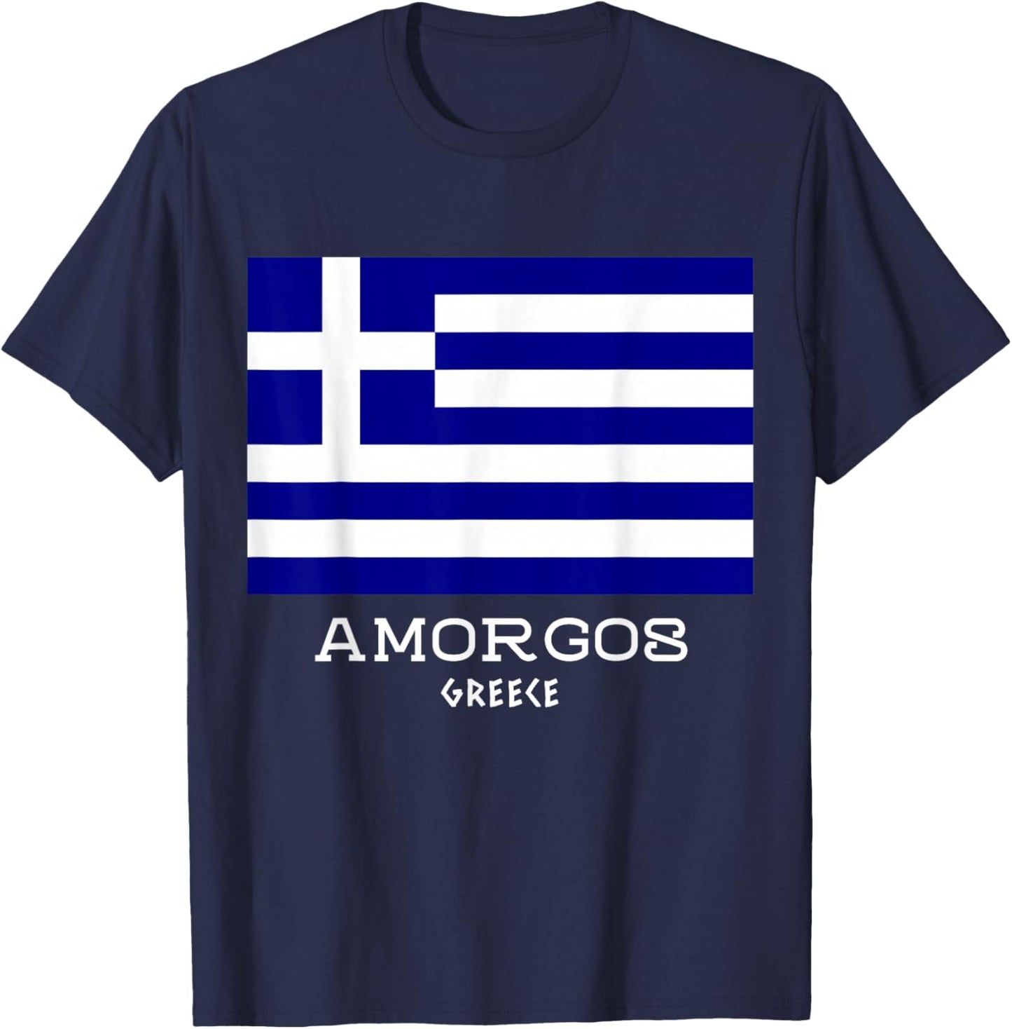 Amorgos Greece Greek Island Hellas Vacation Souvenir Proud T-Shirt - T-Shirt | Navy