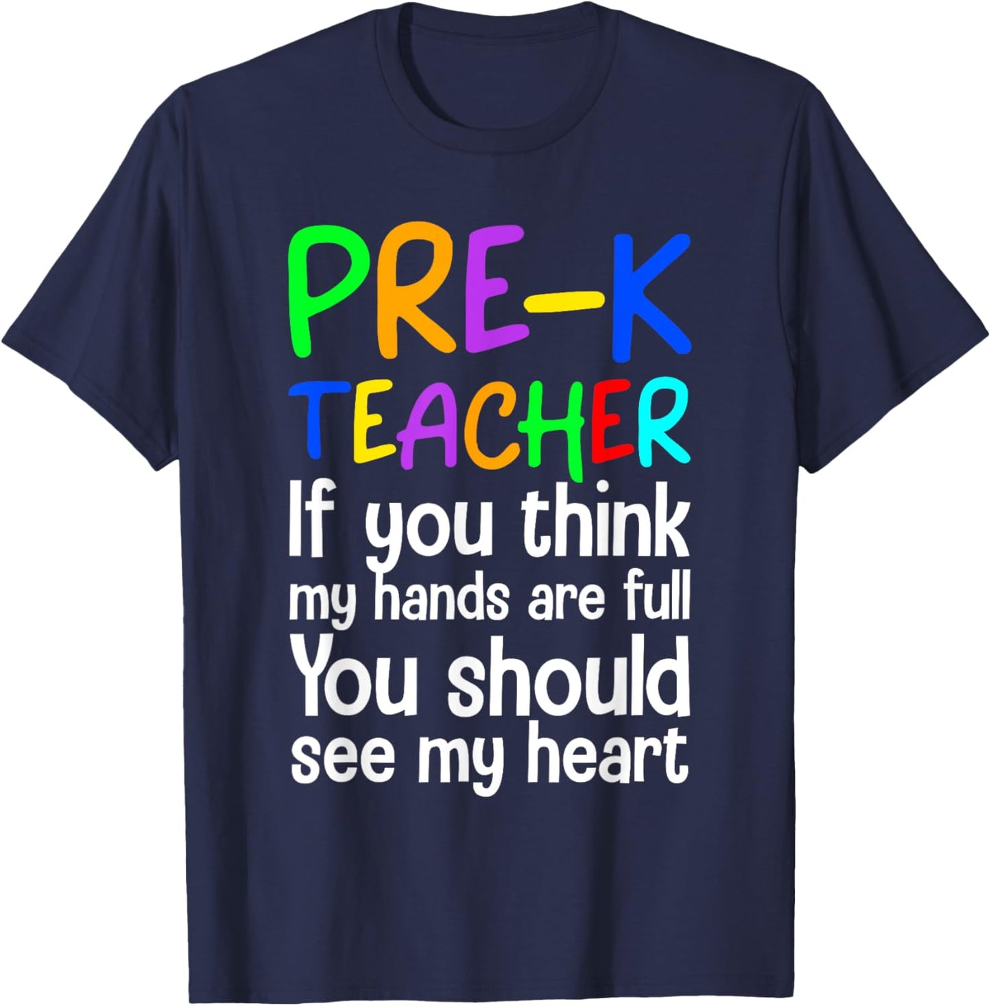 Pre-K Teacher Design Women Pre Kindergarten Teacher T-Shirt - T-Shirt | Navy