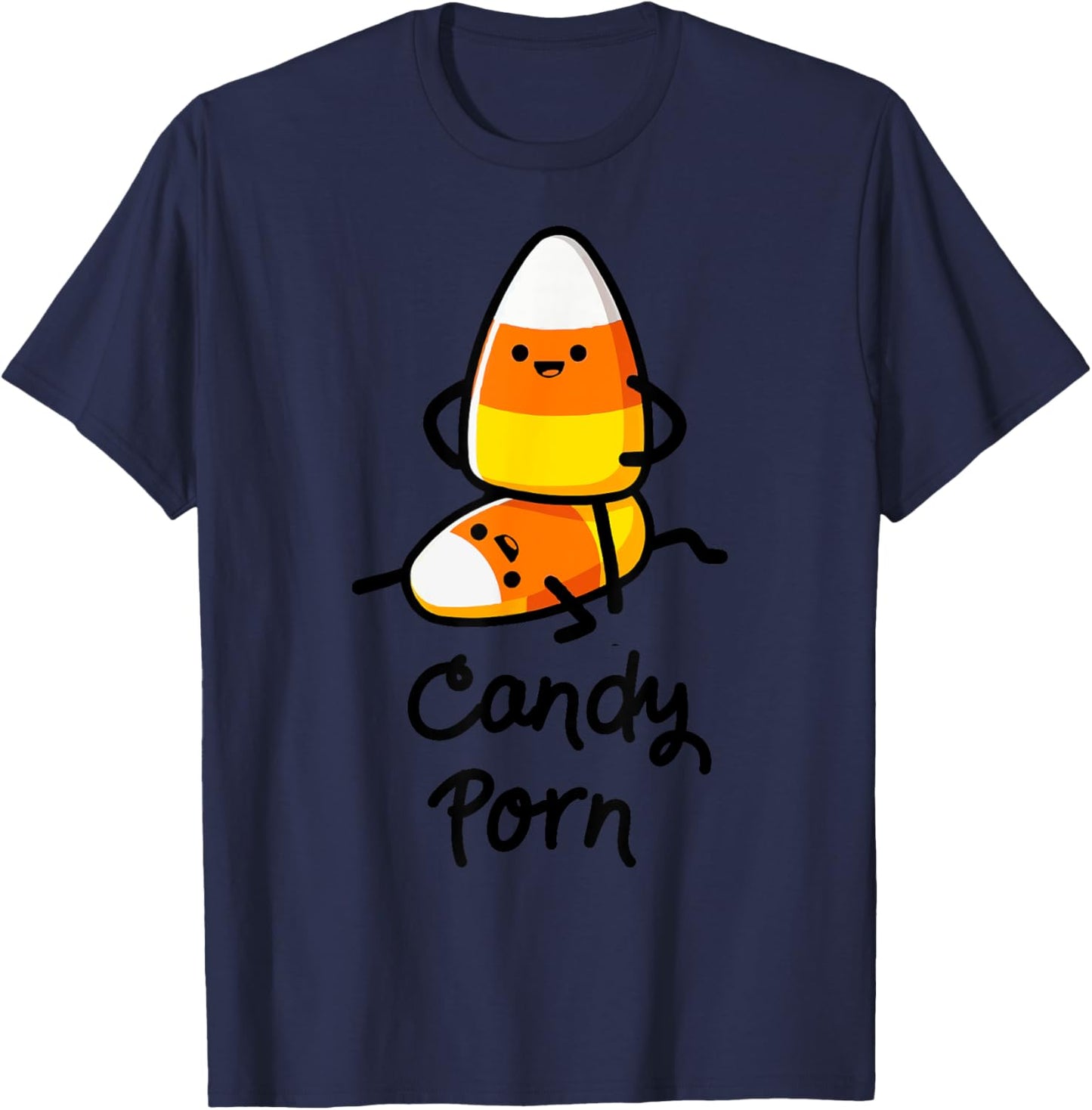 Funny Sarcastic Joke Candy Porn Lazy Halloween Costume T-Shirt - T-Shirt | Navy