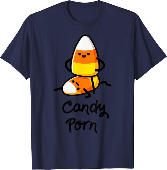Funny Sarcastic Joke Candy Porn Lazy Halloween Costume T-Shirt - T-Shirt | Navy